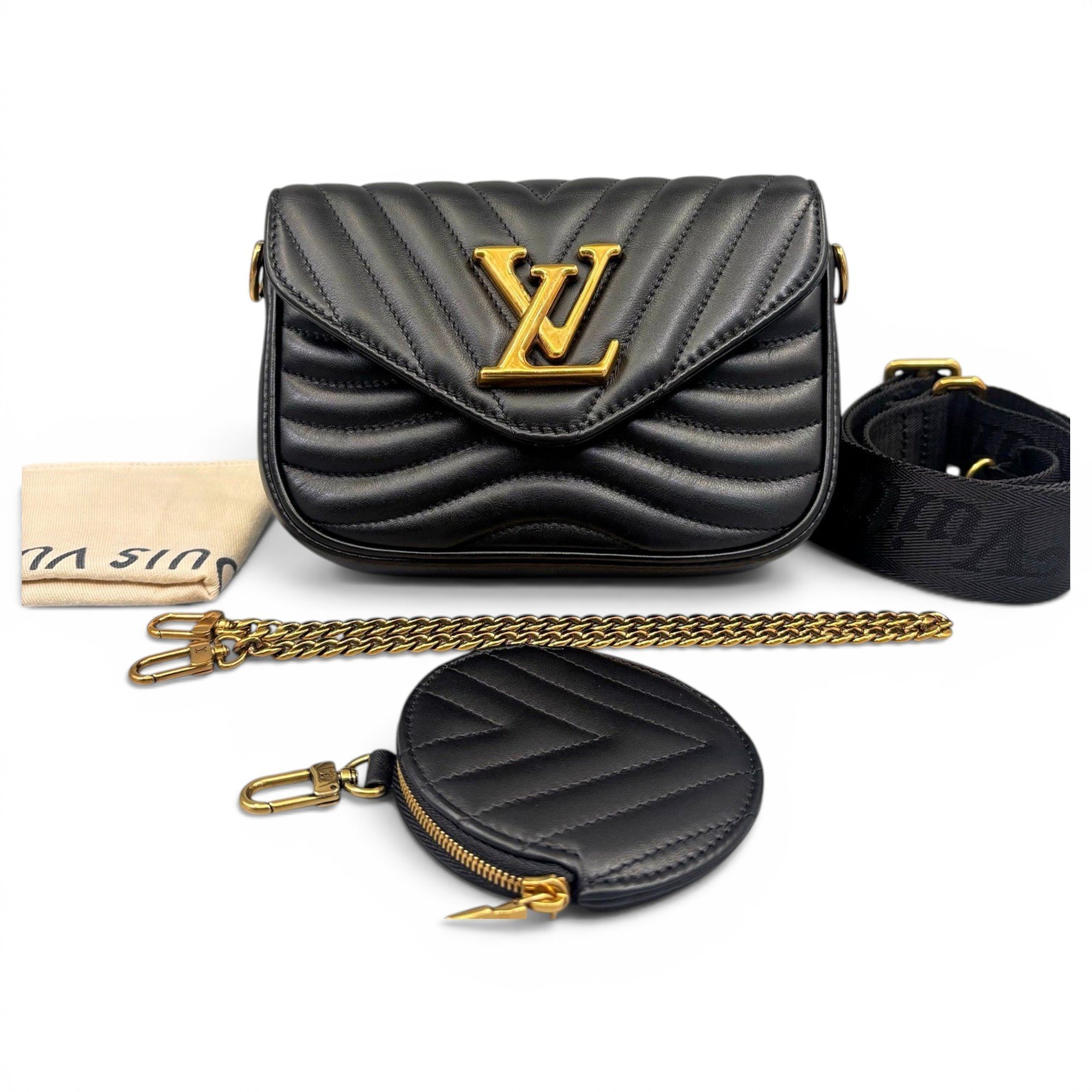 Multi-Pochette New Wave leather handbag