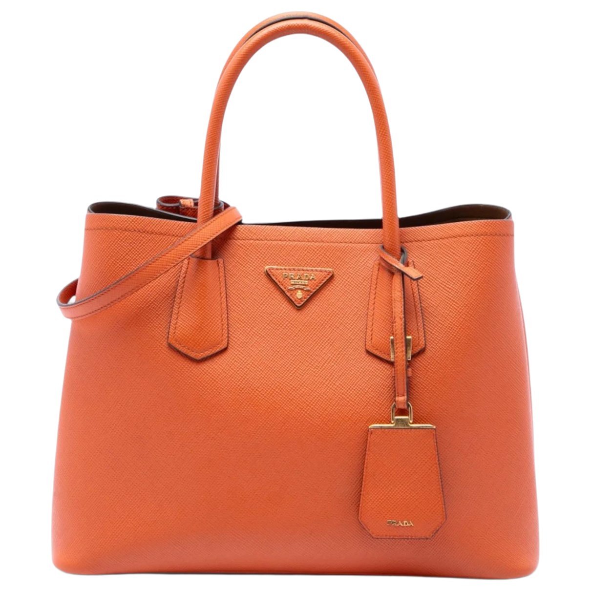 Double leather satchel