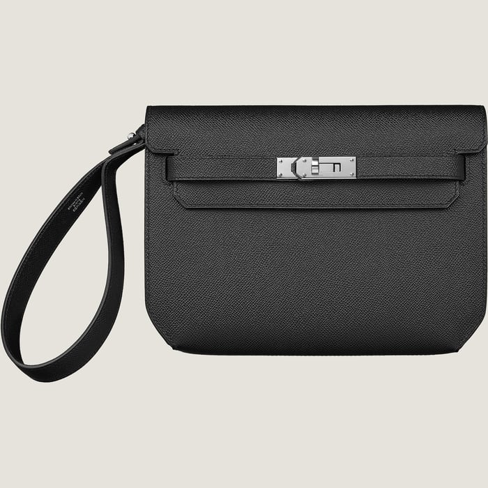 Noir Bolsa De Mão Kelly Dépêches 25