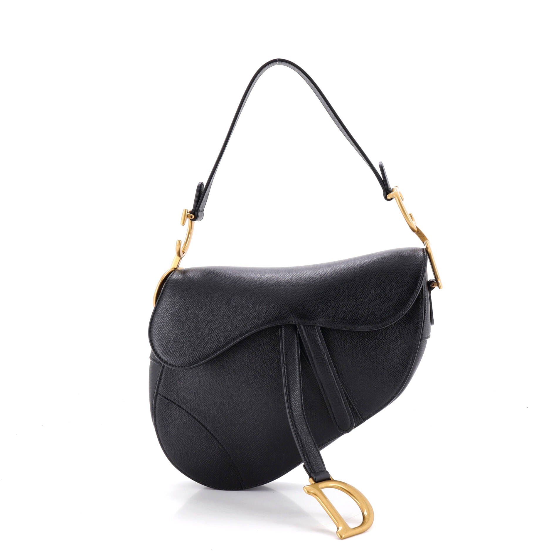 Saddle Handbag Leather Medium