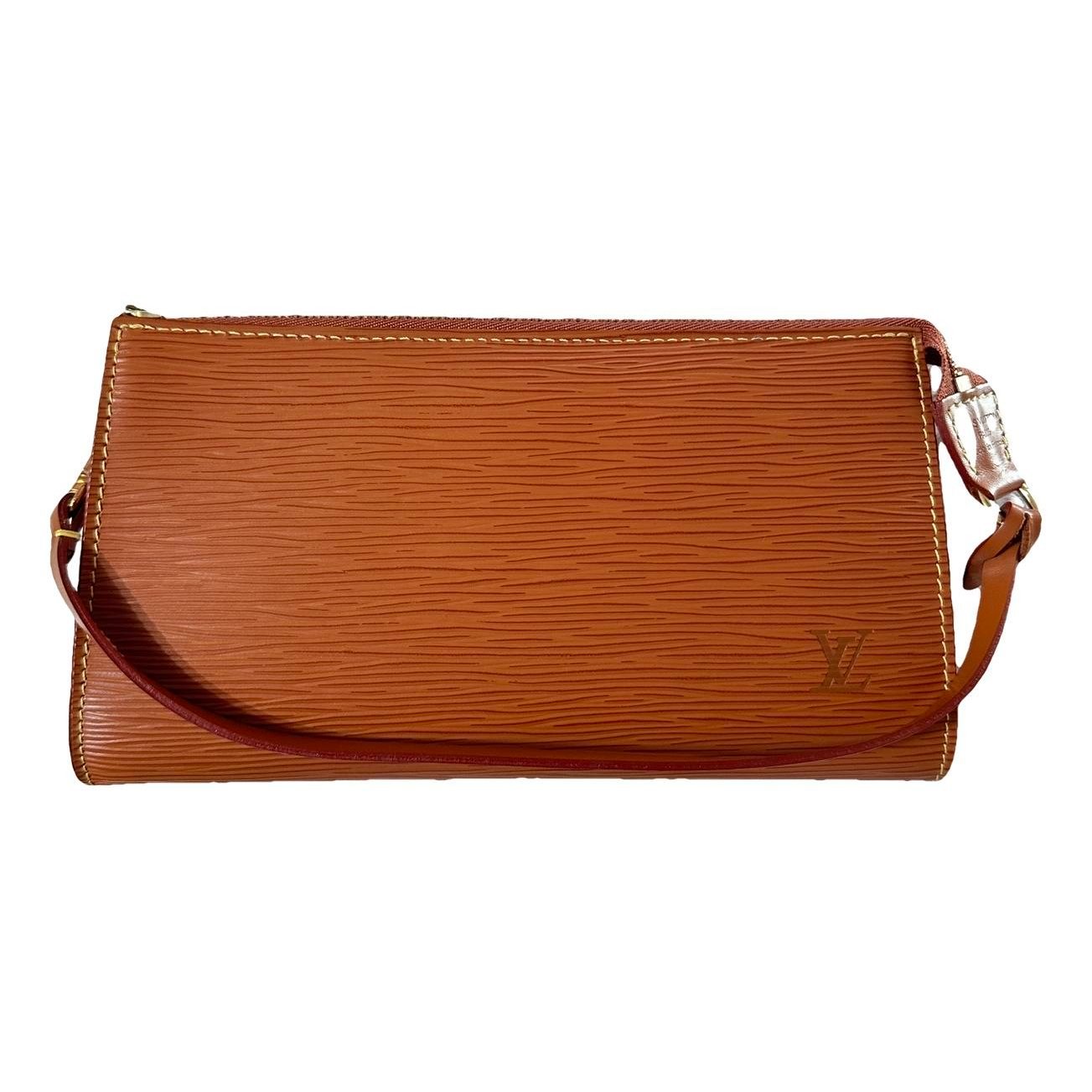 Leather clutch bag