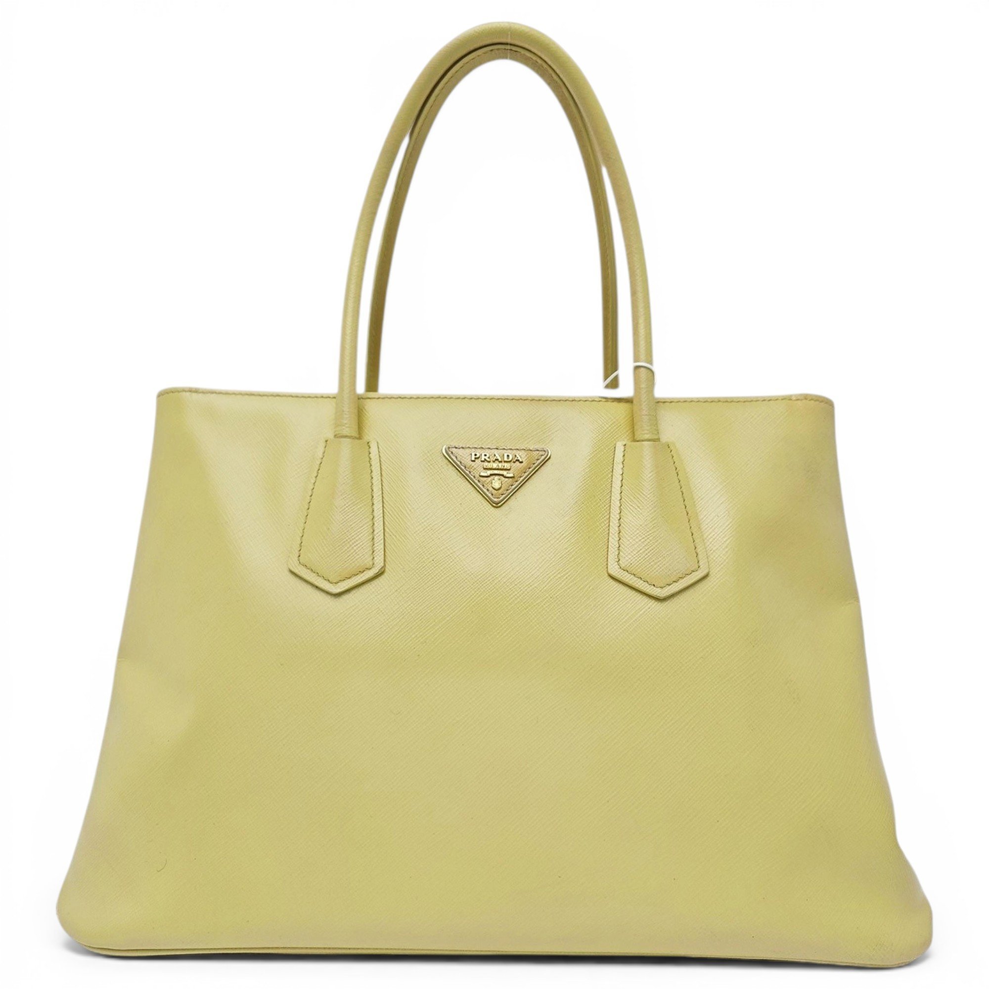 Double leather handbag