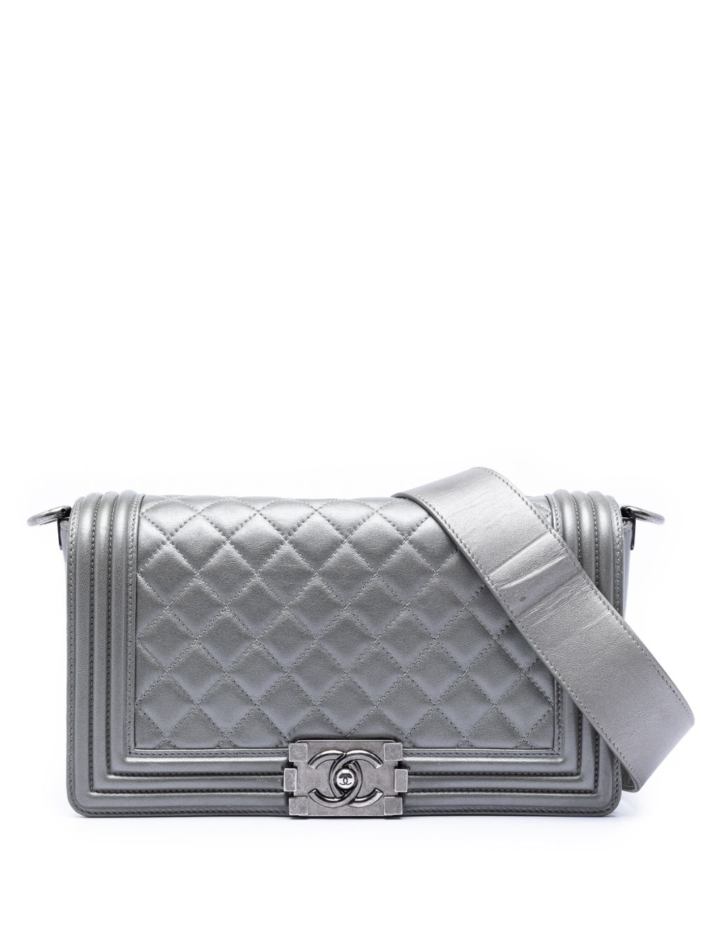 2012 Old Medium Quilted Lambskin Boy Flap crossbody bag