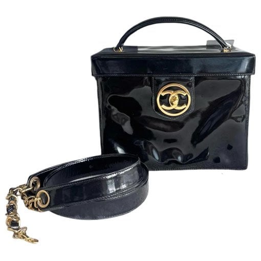 Patent leather handbag
