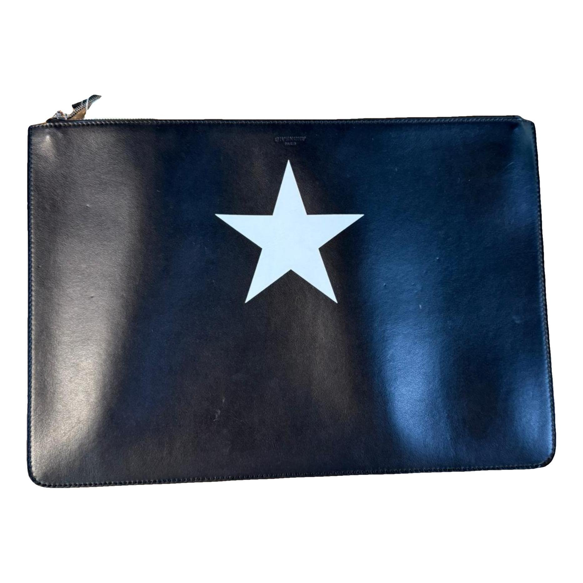 Leather clutch bag