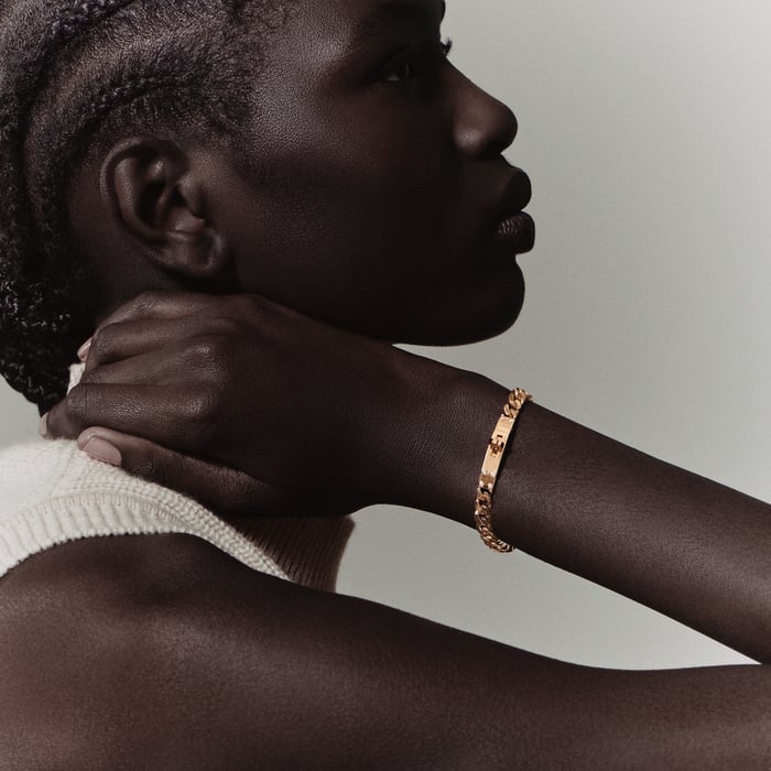 Sans Coloris Kelly Gourmette Bracelet, Very Small Model
