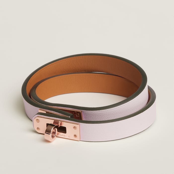 Mauve Pâle Mini Kelly Double Tour Bracelet