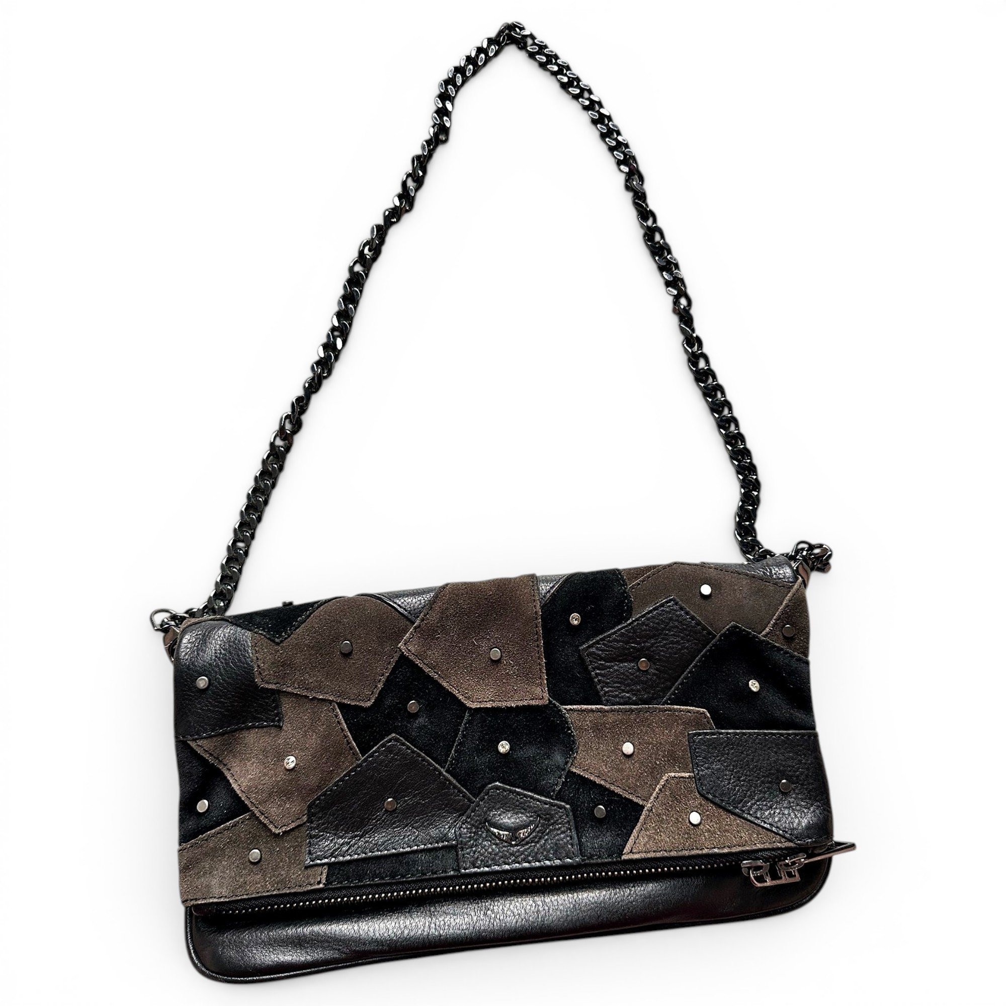 Rock leather crossbody bag