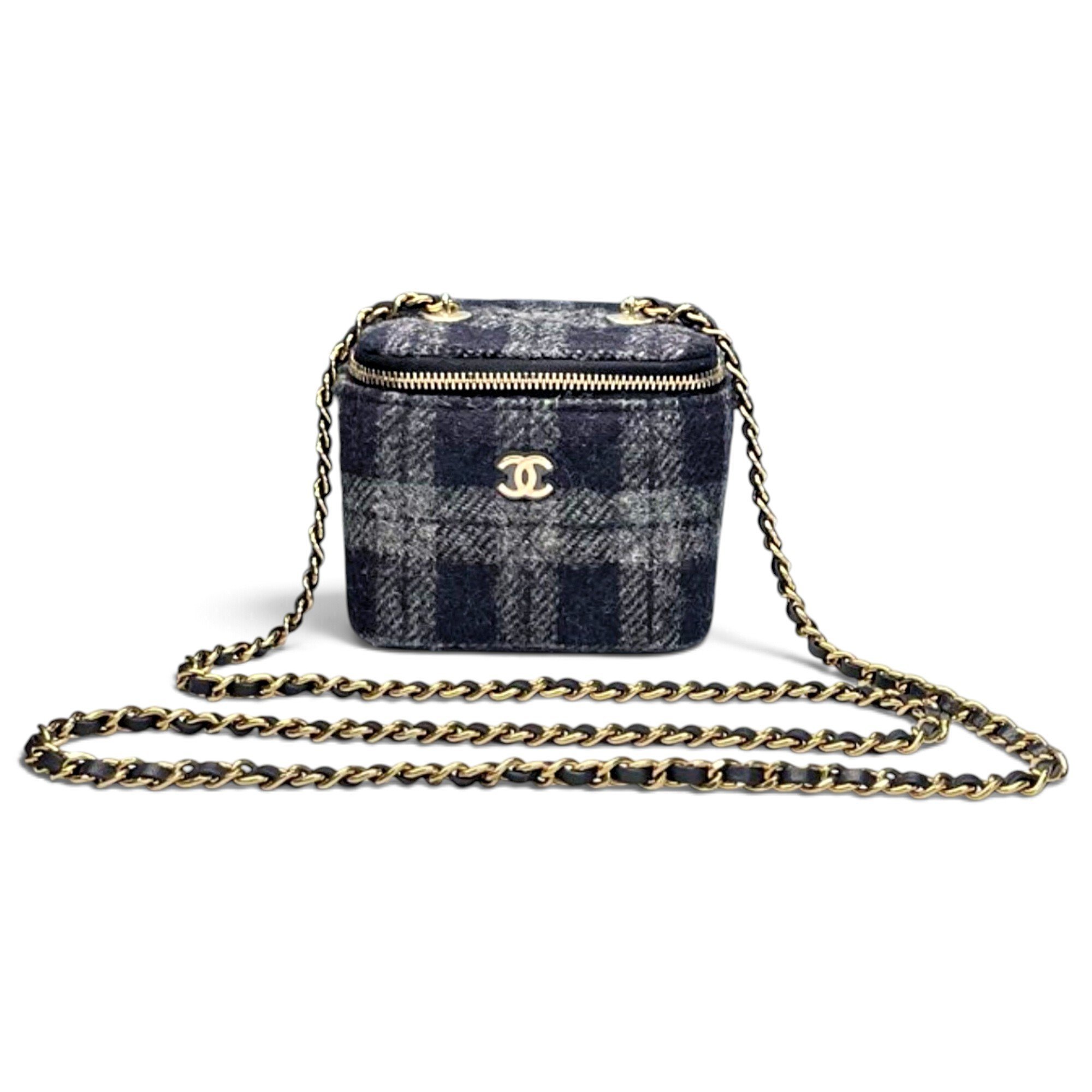 Trendy CC Vanity tweed handbag