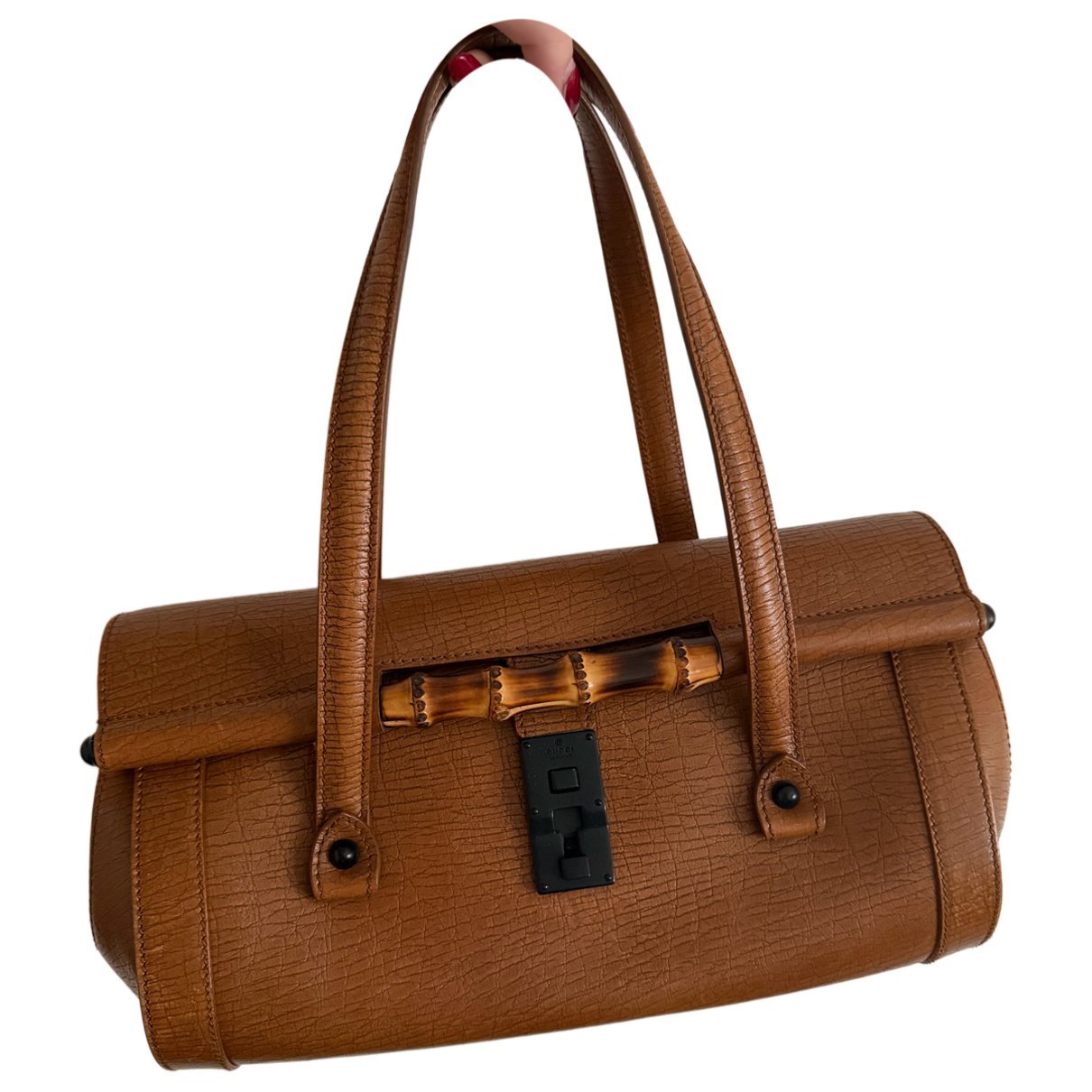 Bamboo leather handbag