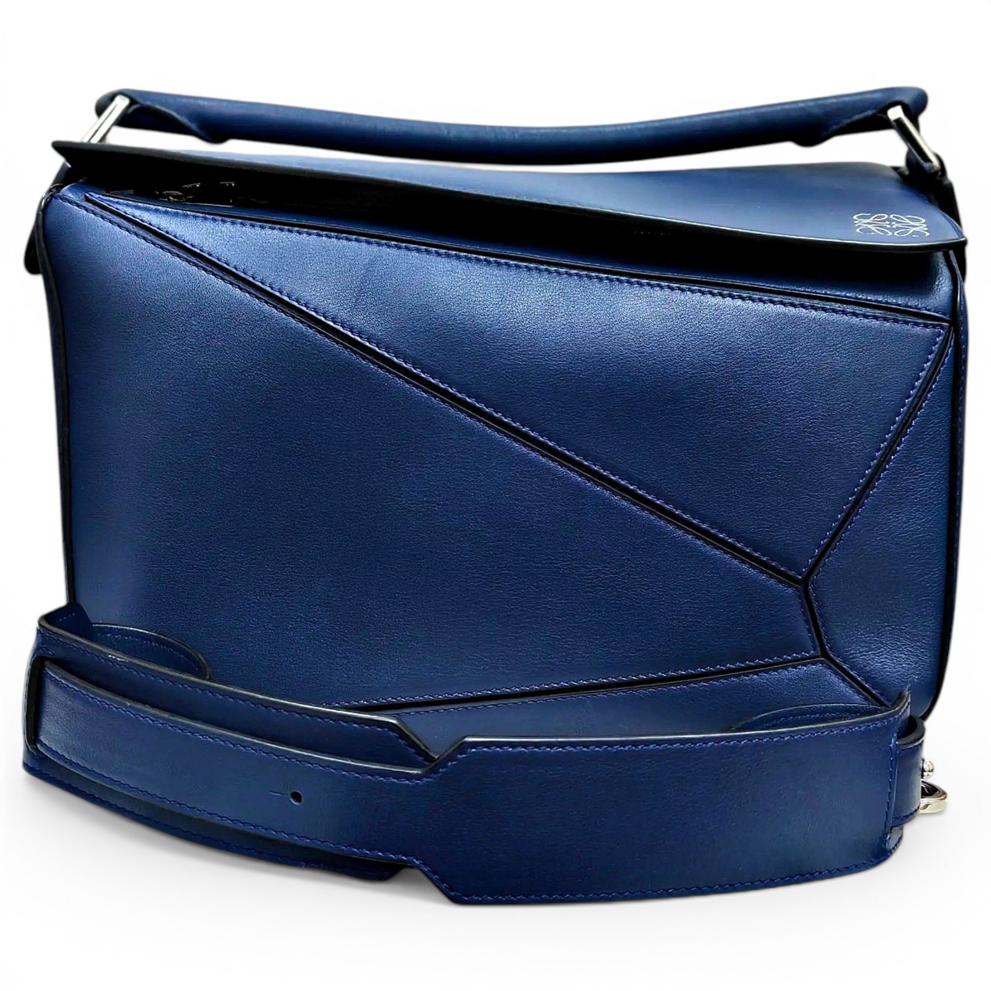 Puzzle leather crossbody bag
