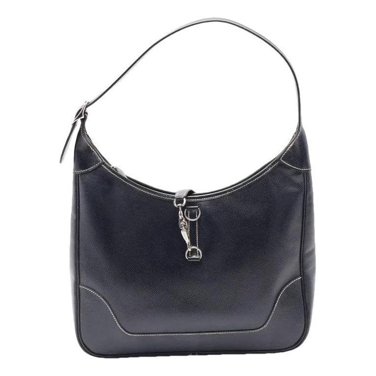 Trim leather handbag