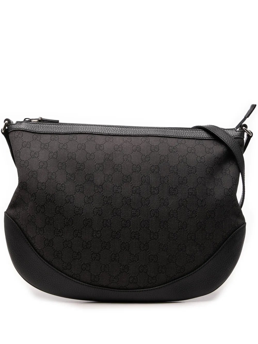 2000-2015 Large GG Denim Half Moon crossbody bag