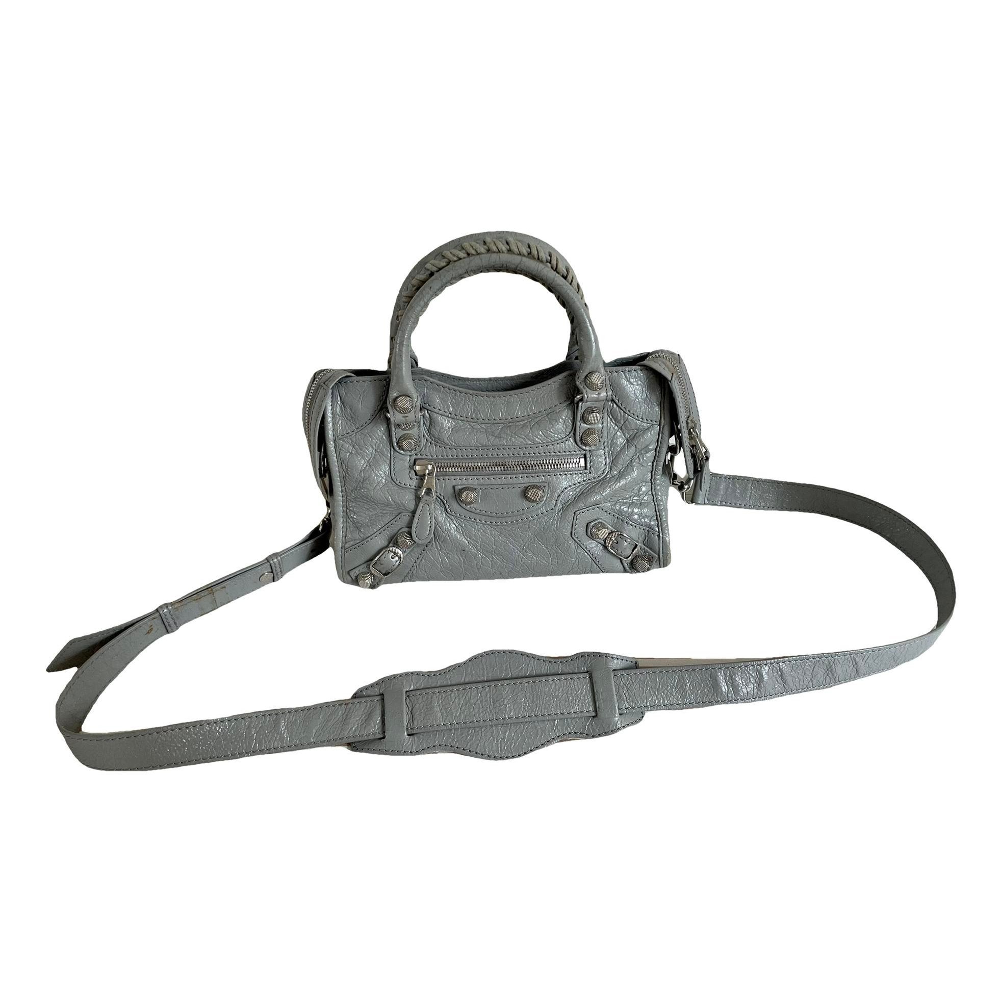 City leather handbag