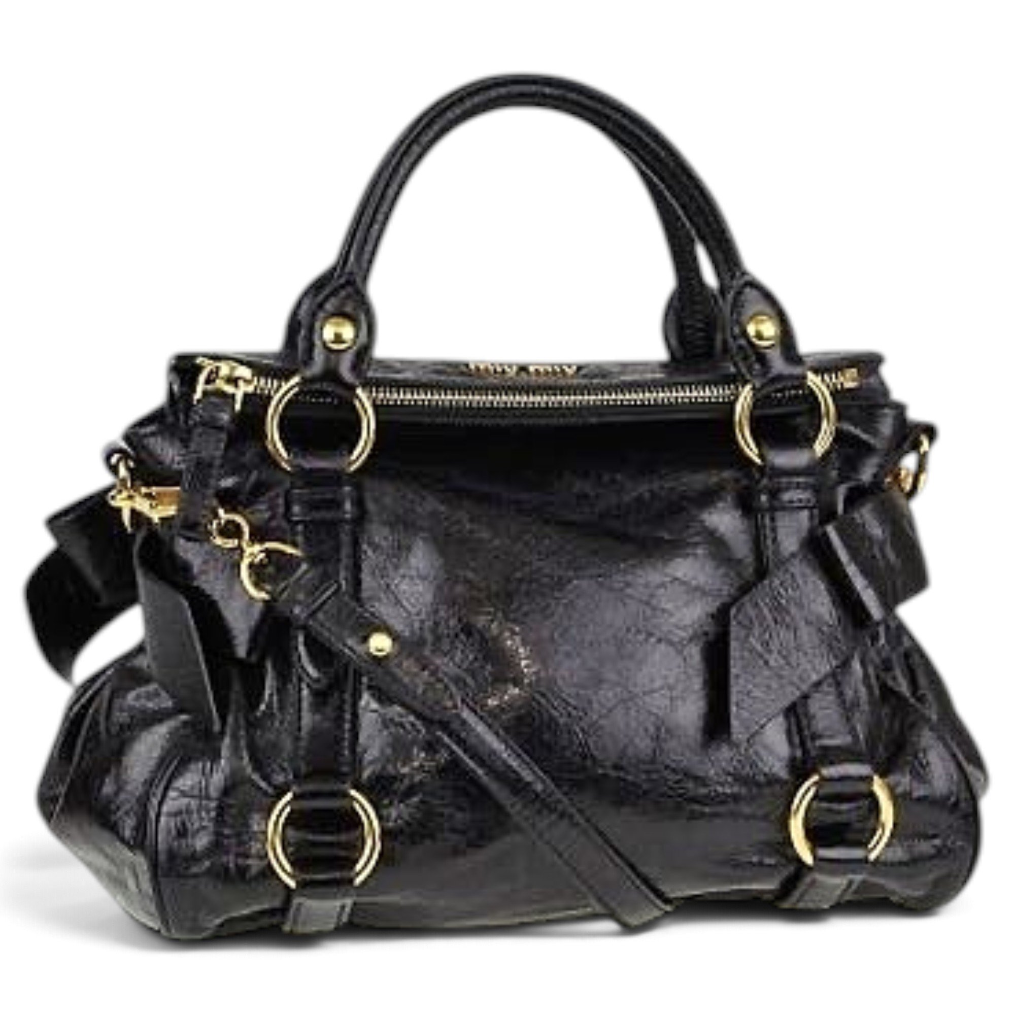 Bow bag leather handbag