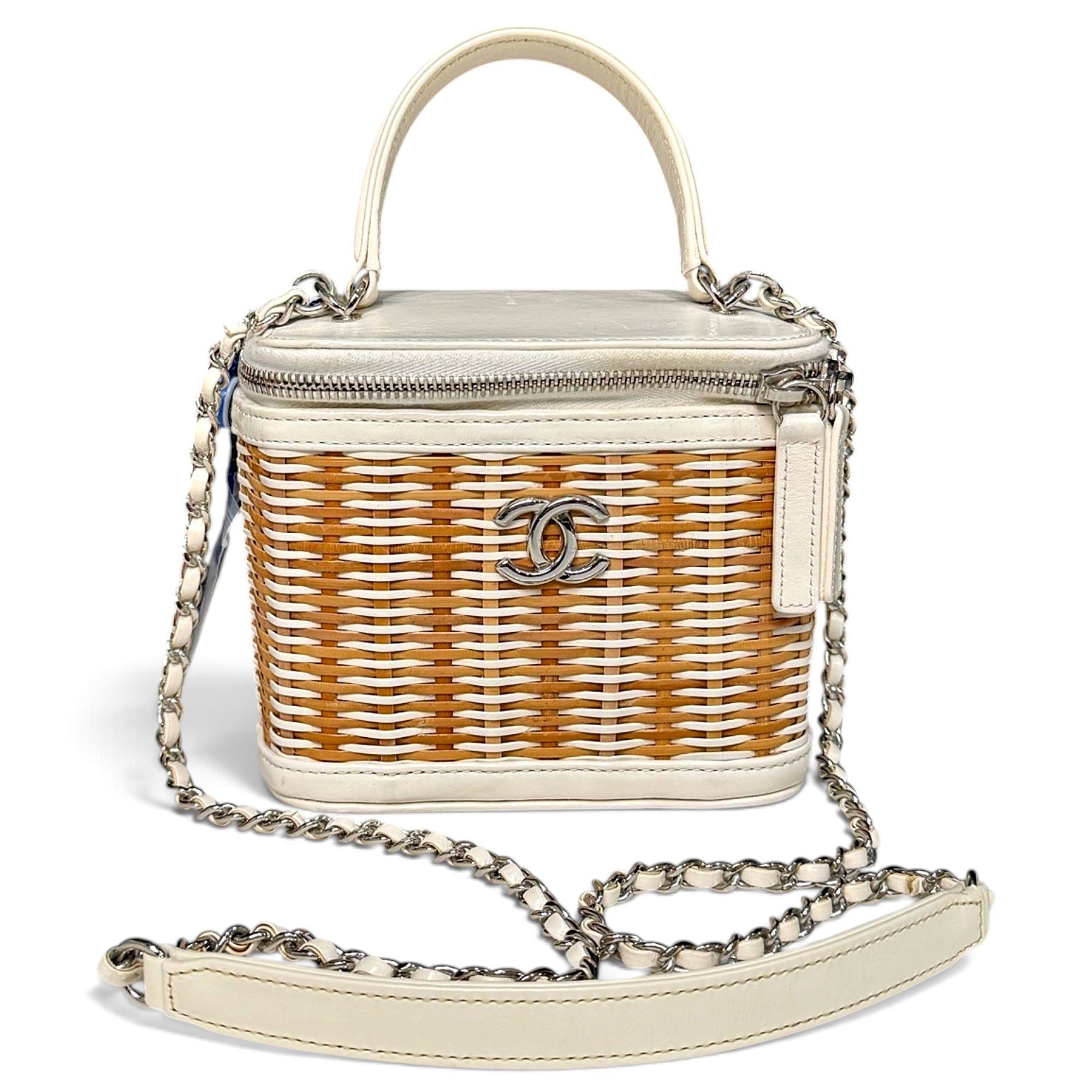 Vanity leather handbag