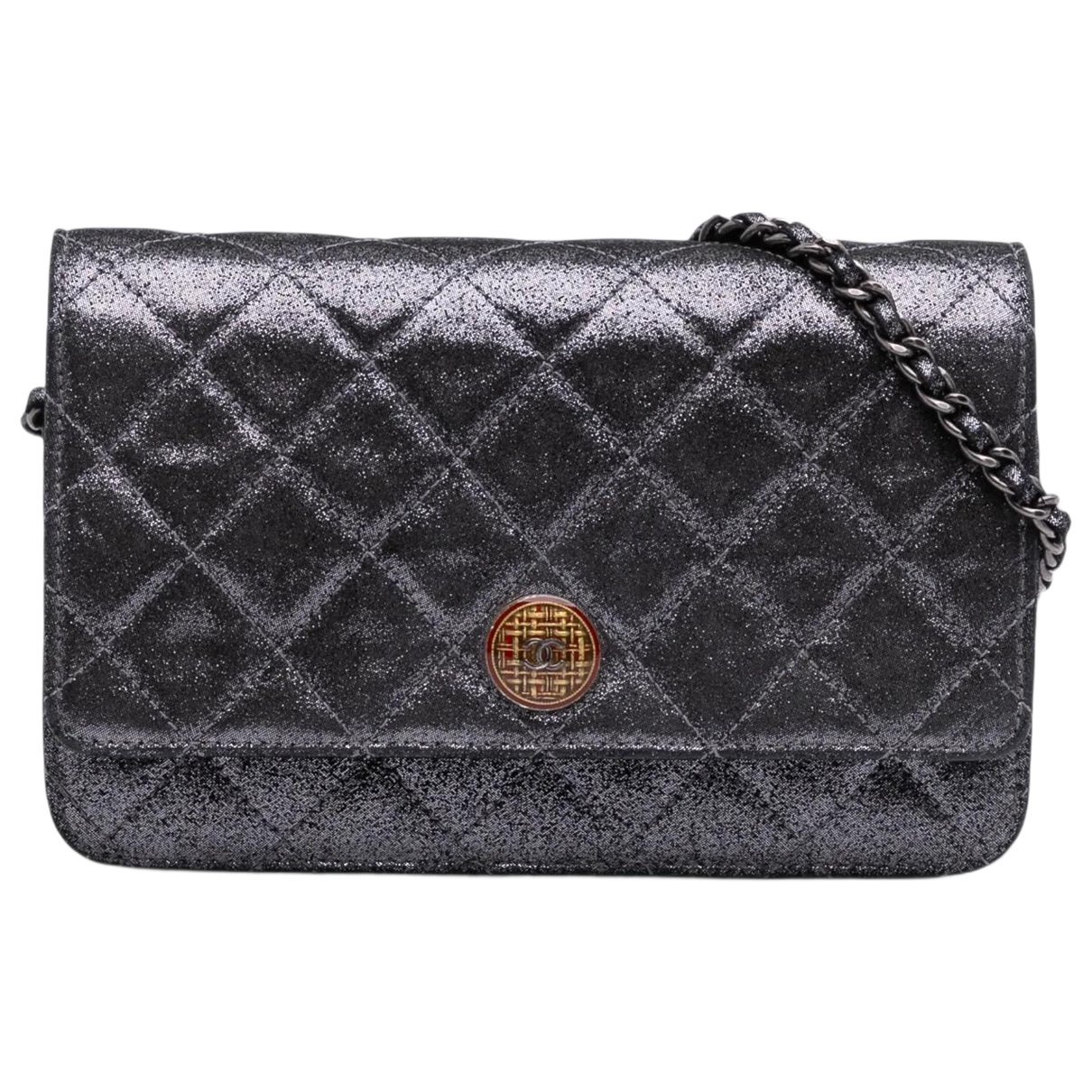 Wallet On Chain leather crossbody bag