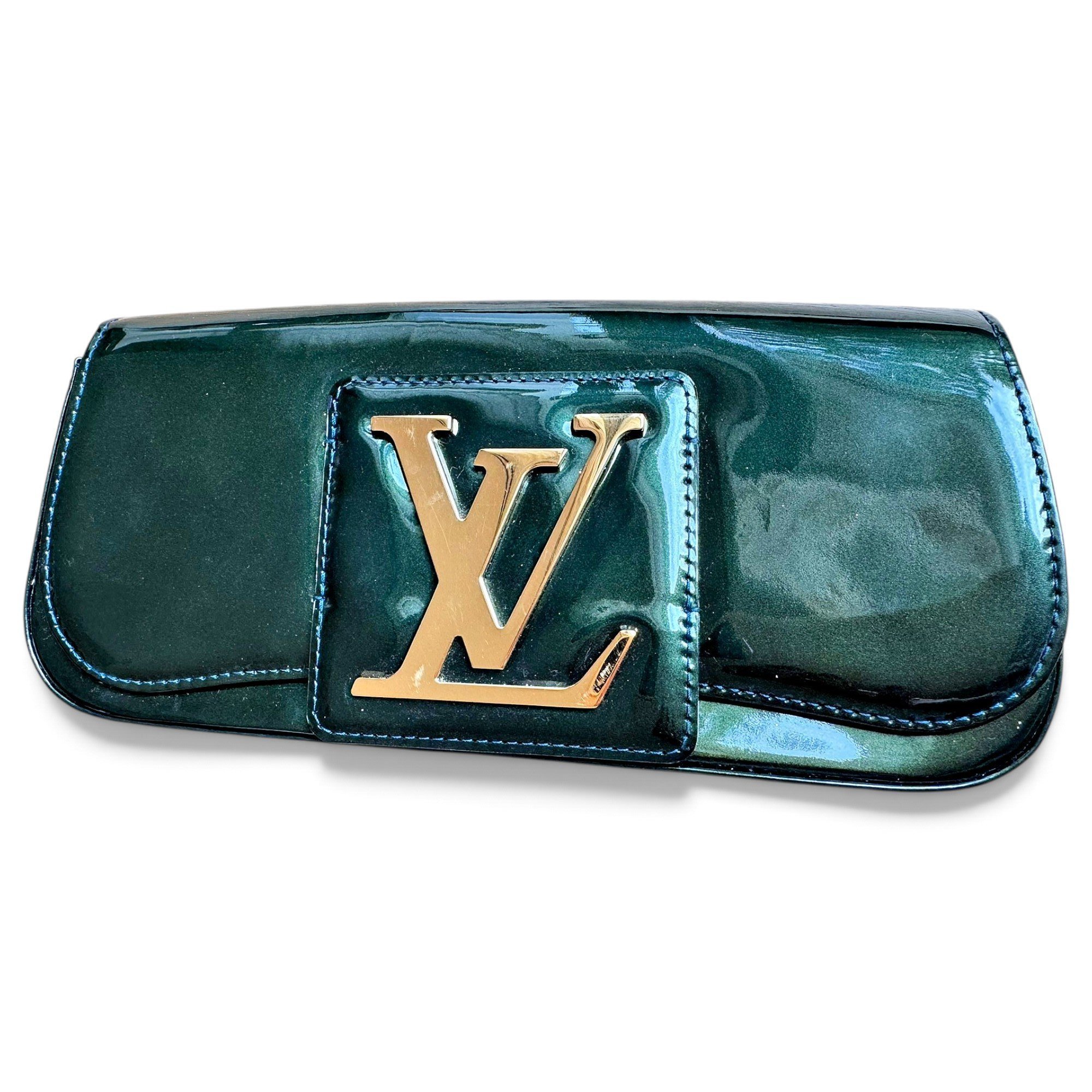 Patent leather clutch bag