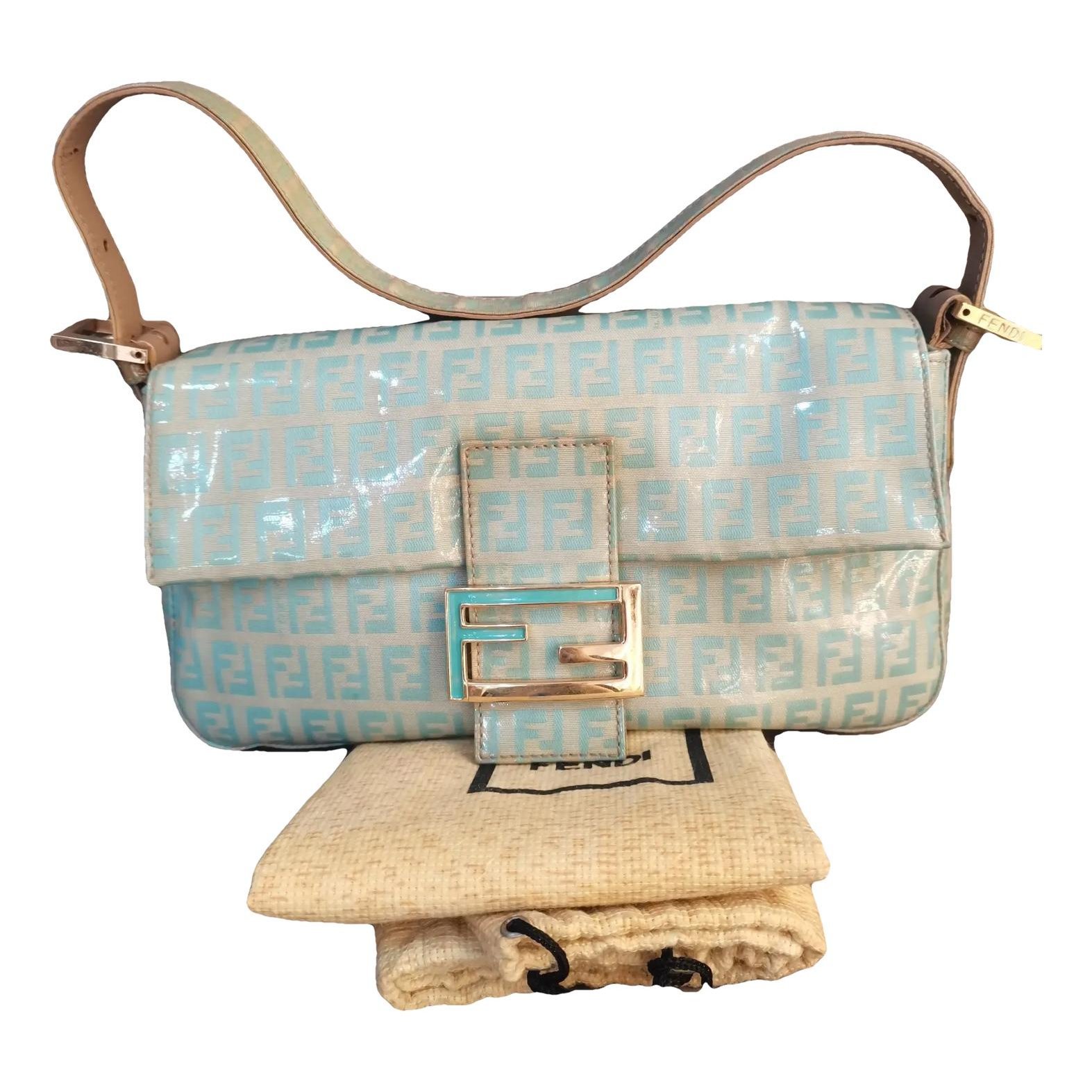Baguette vinyl crossbody bag