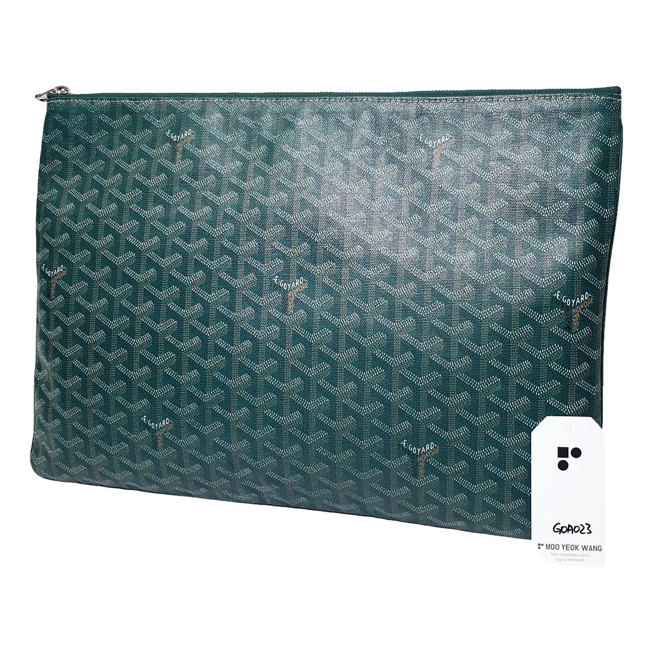Leather clutch bag