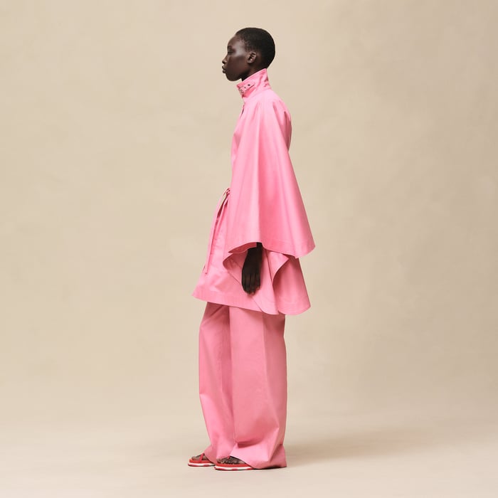Rose Bonbon Cape Coat