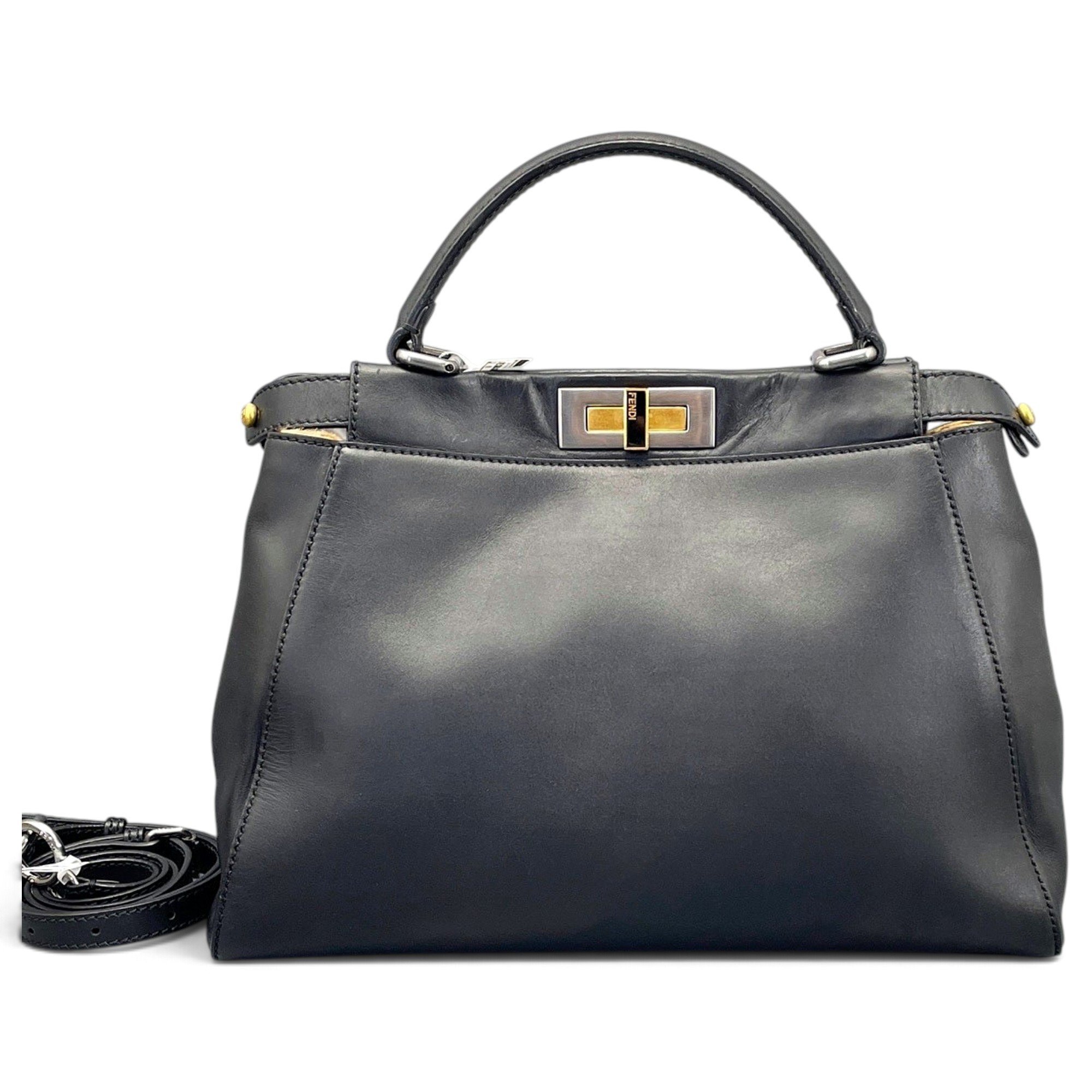 Peekaboo leather handbag