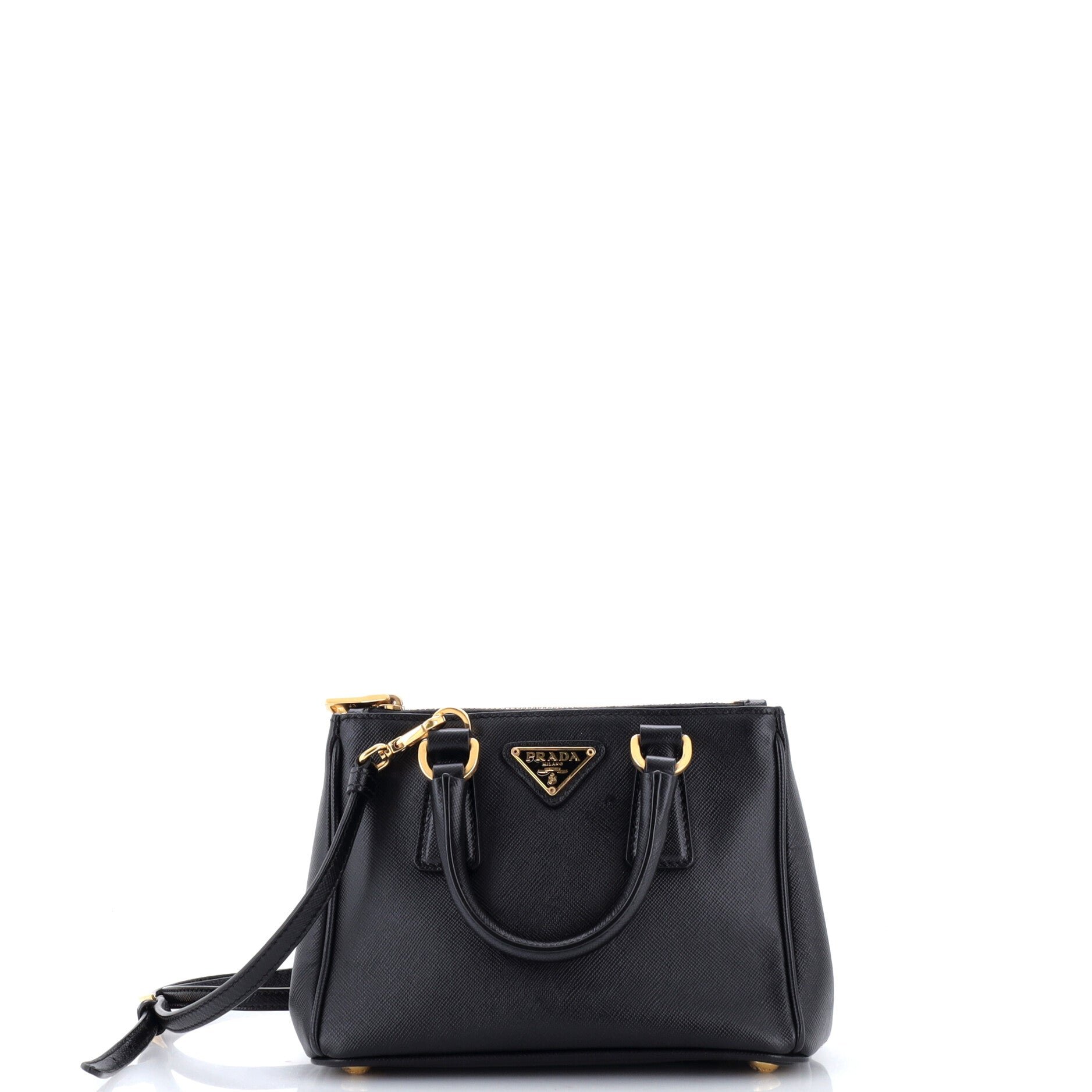 Galleria Double Zip Tote Saffiano Leather Mini