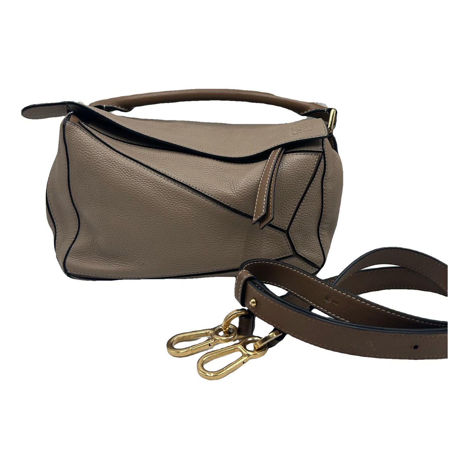 Puzzle leather handbag