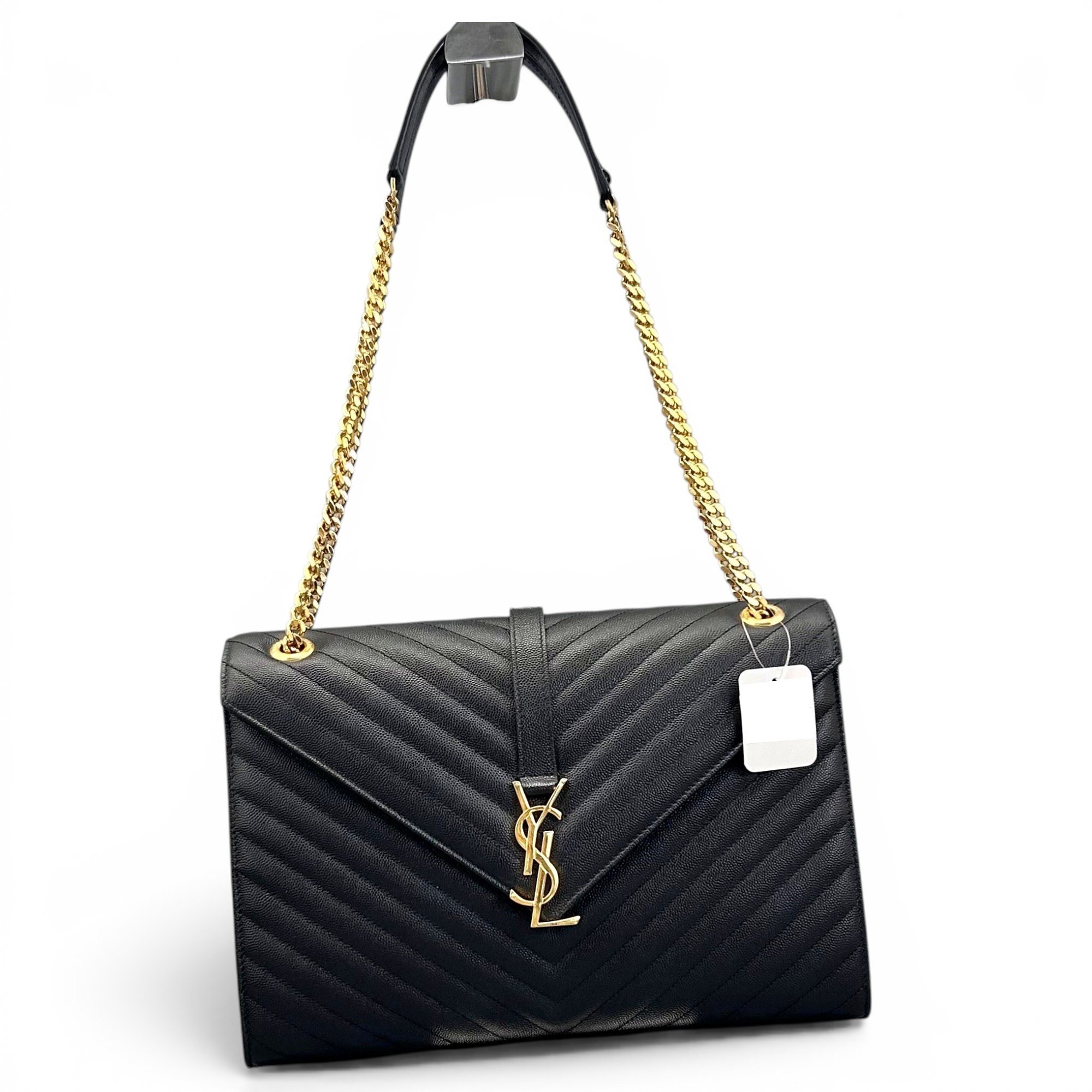 Envelope leather handbag
