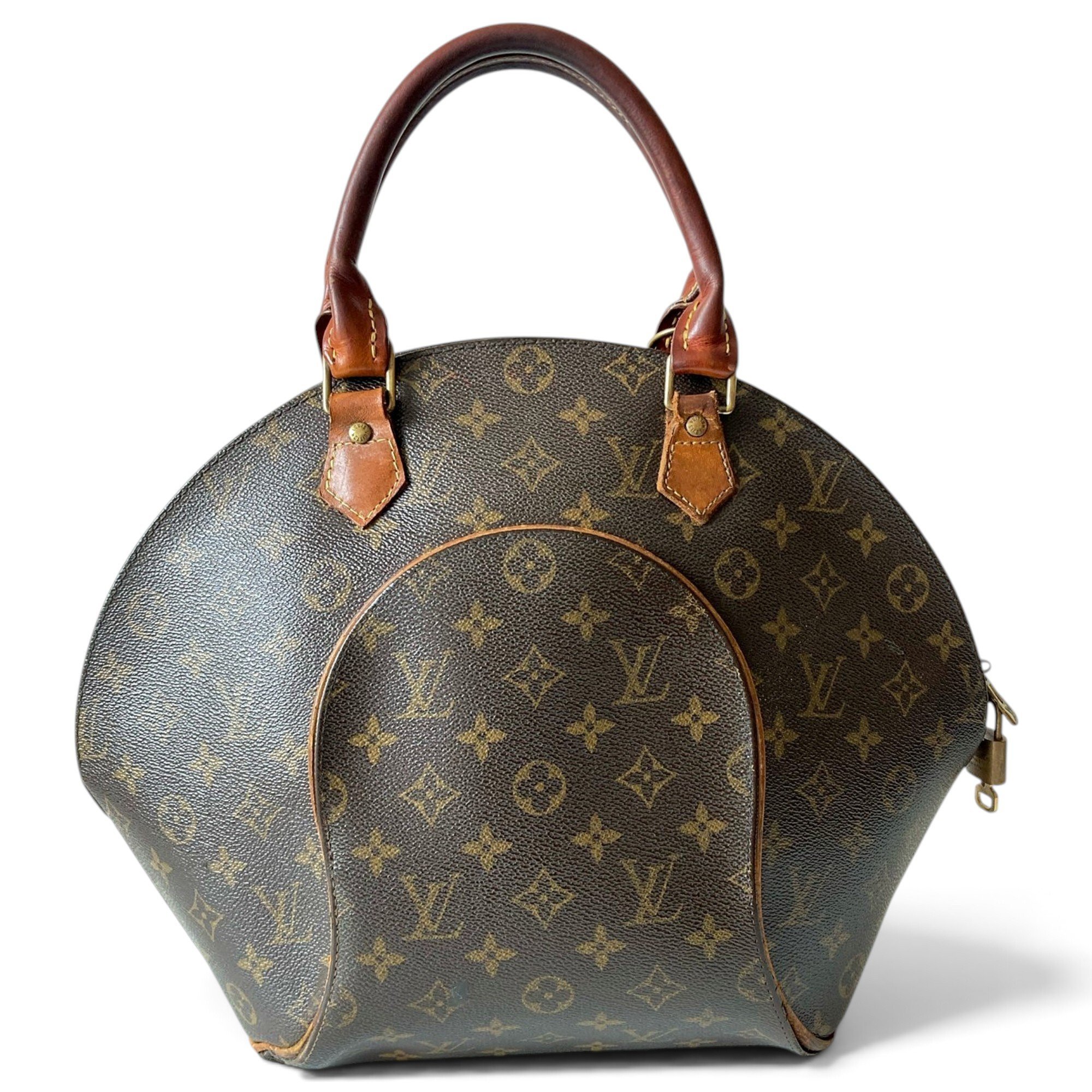 Ellipse leather handbag