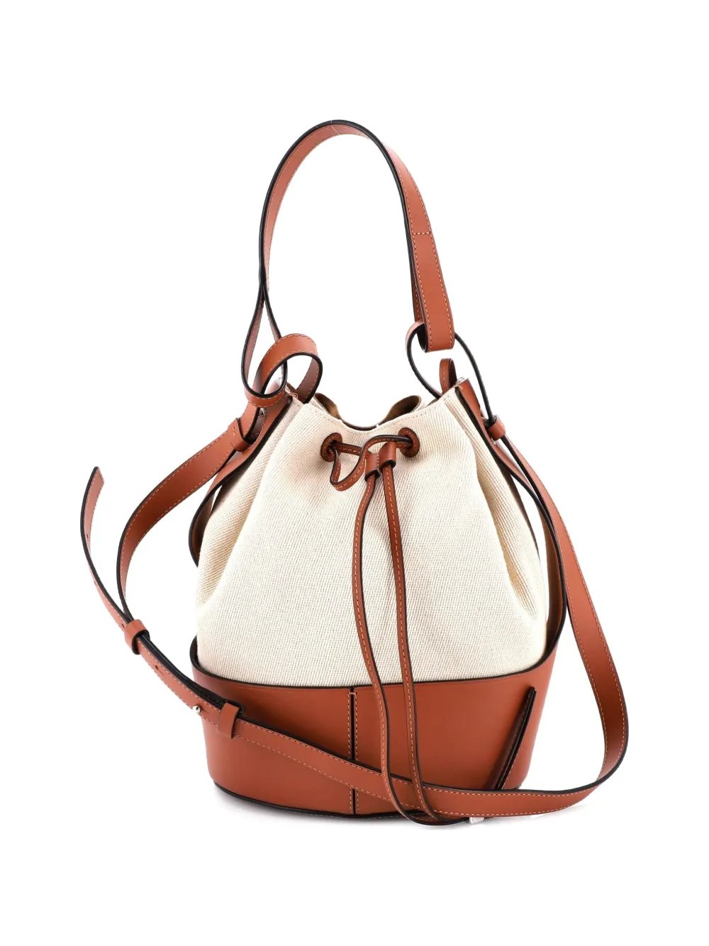 Balloon Canvas and Leather Medium bucket bag