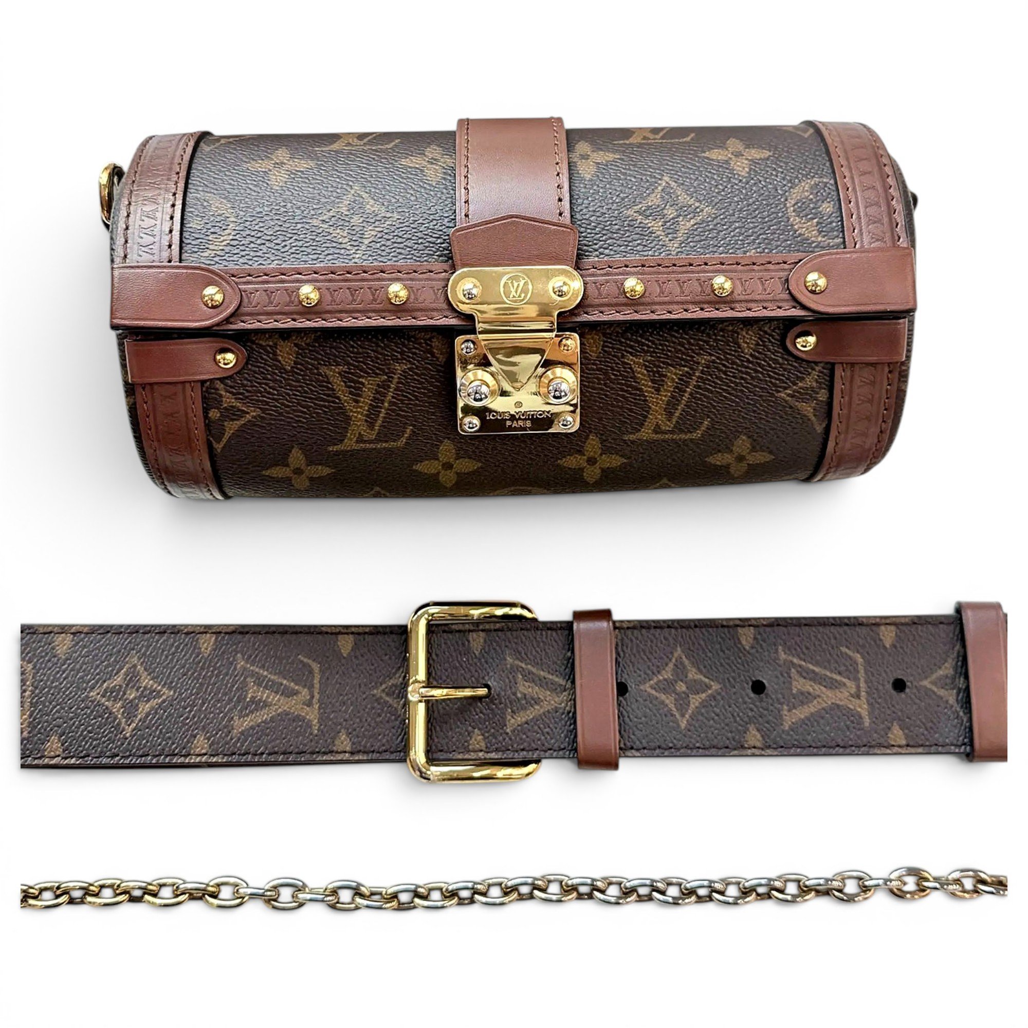 Papillon Trunk leather handbag