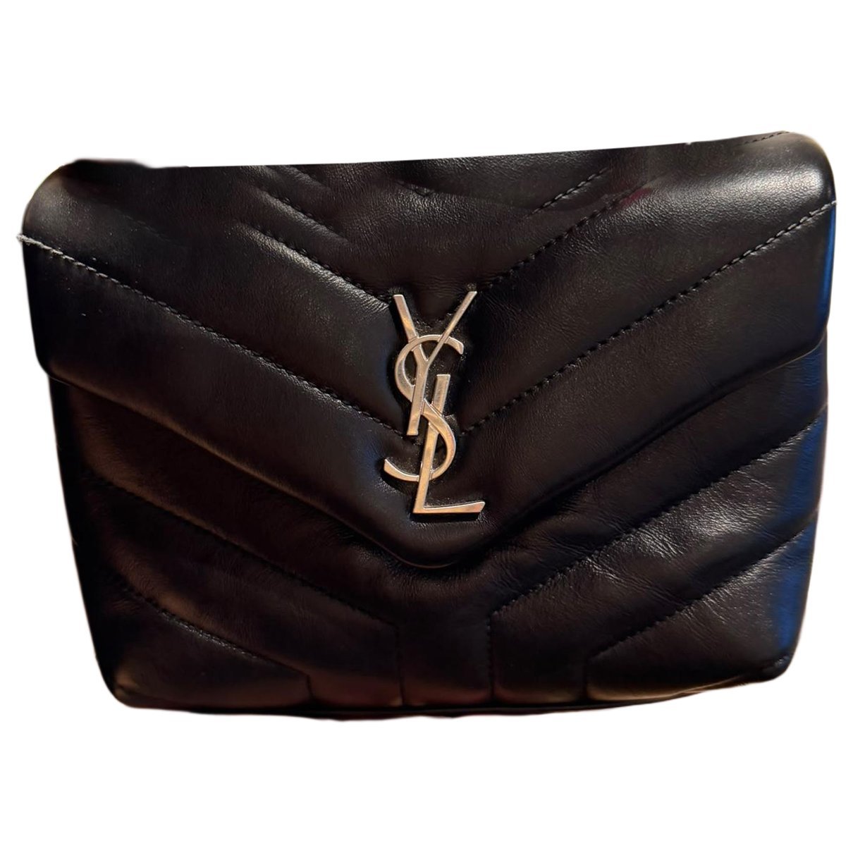 Leather clutch bag