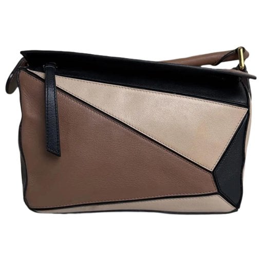 Puzzle leather crossbody bag