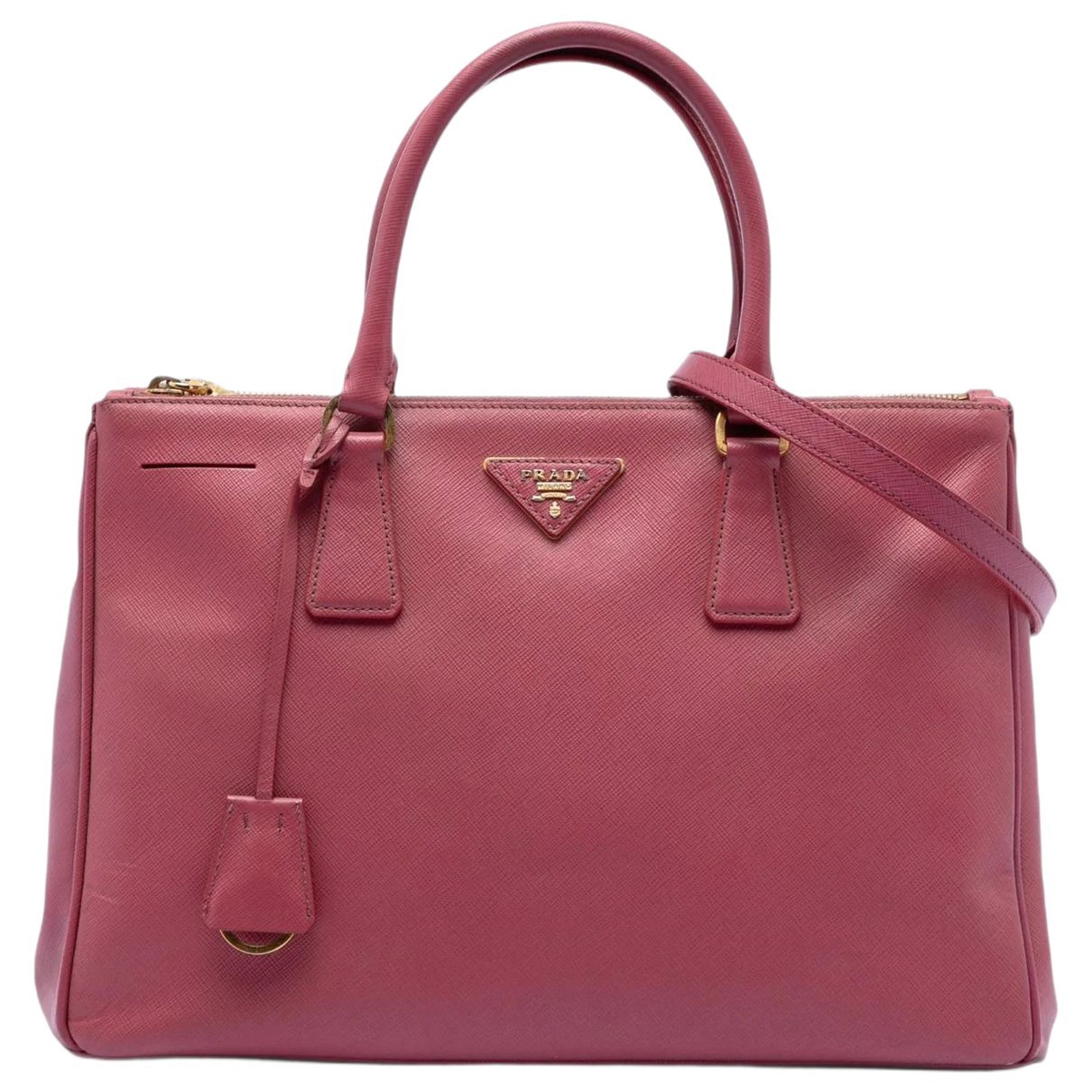 Double leather satchel