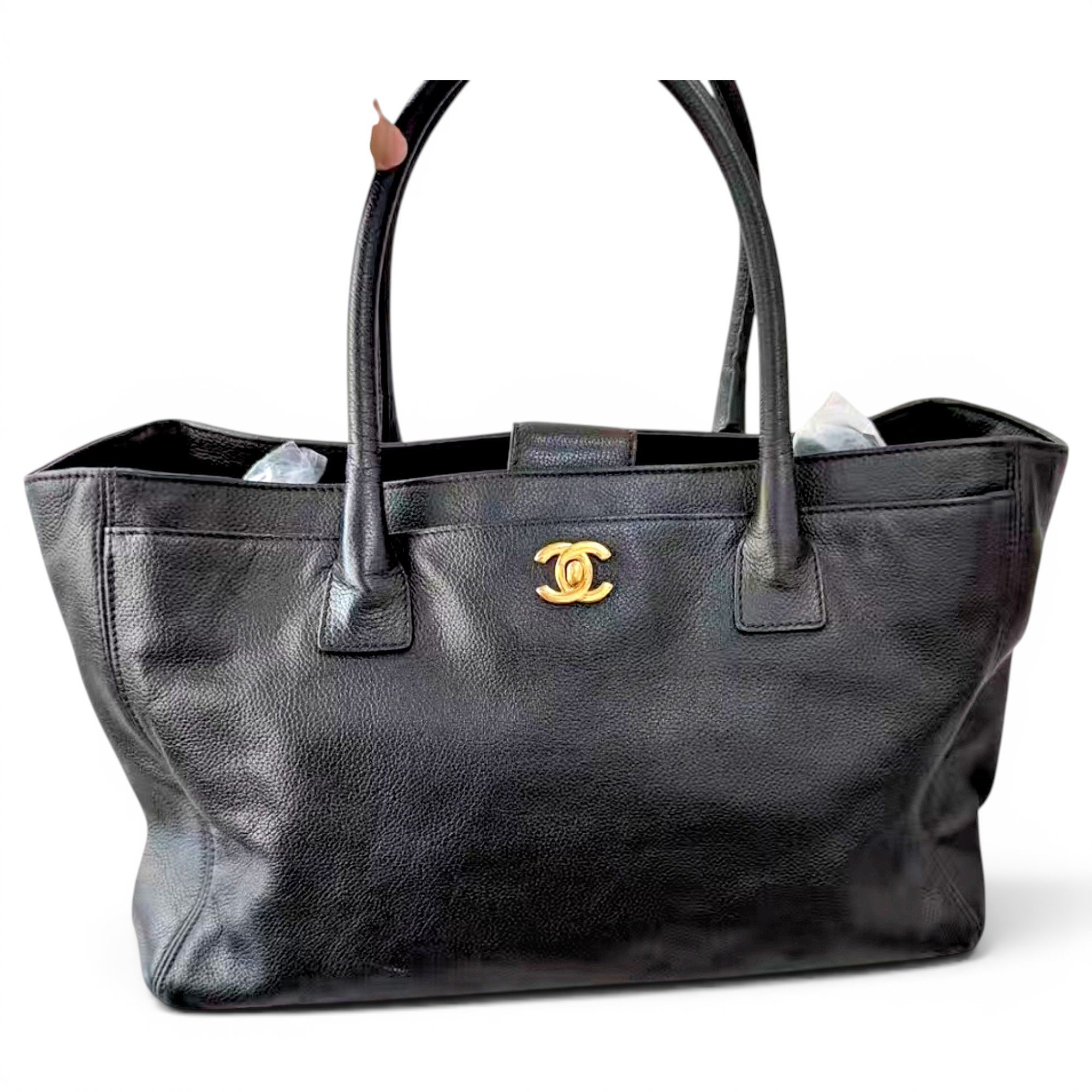 Executive leather tote