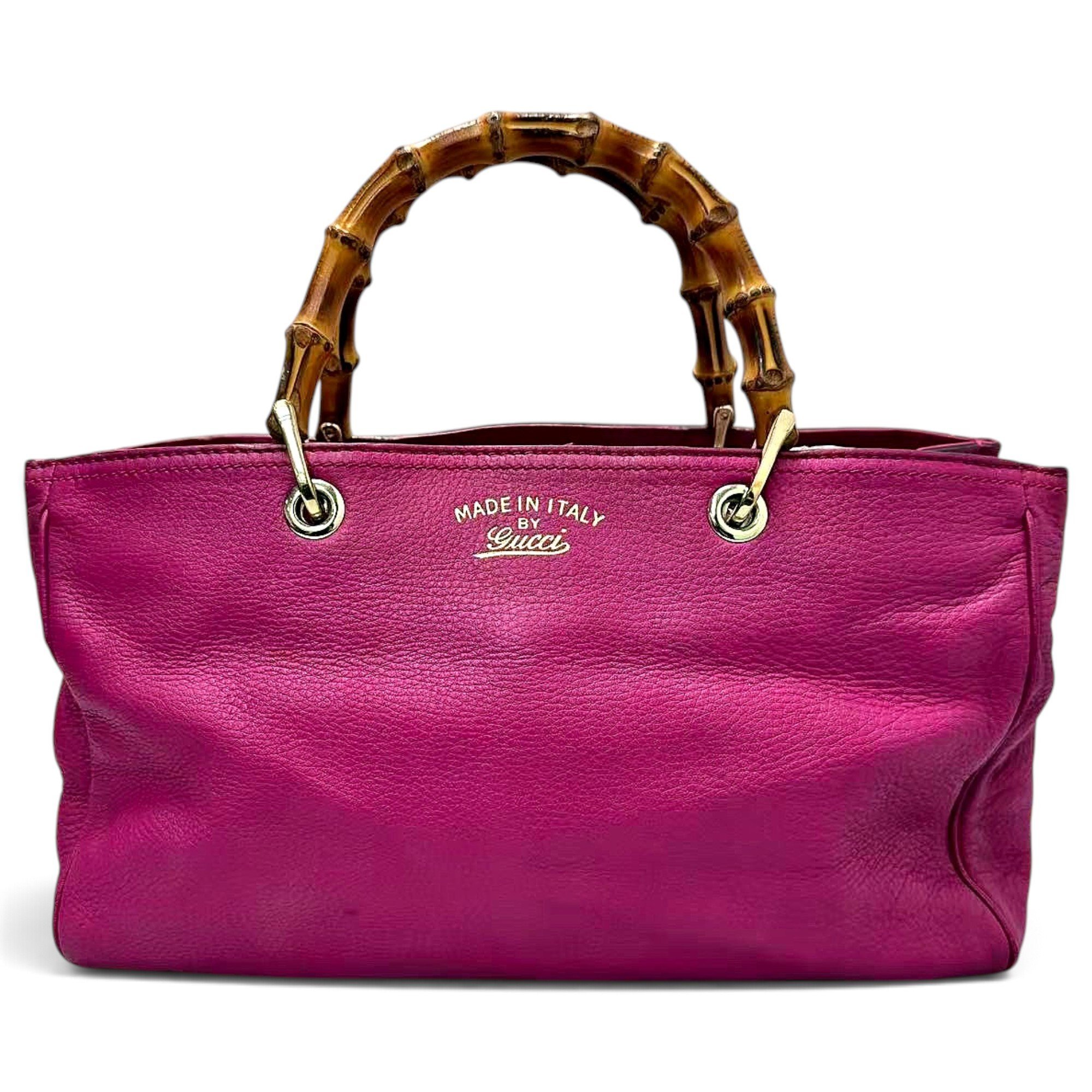 Bamboo Shopper leather handbag