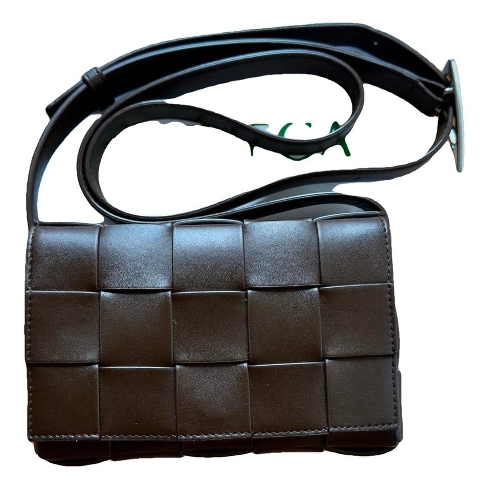 Leather clutch bag