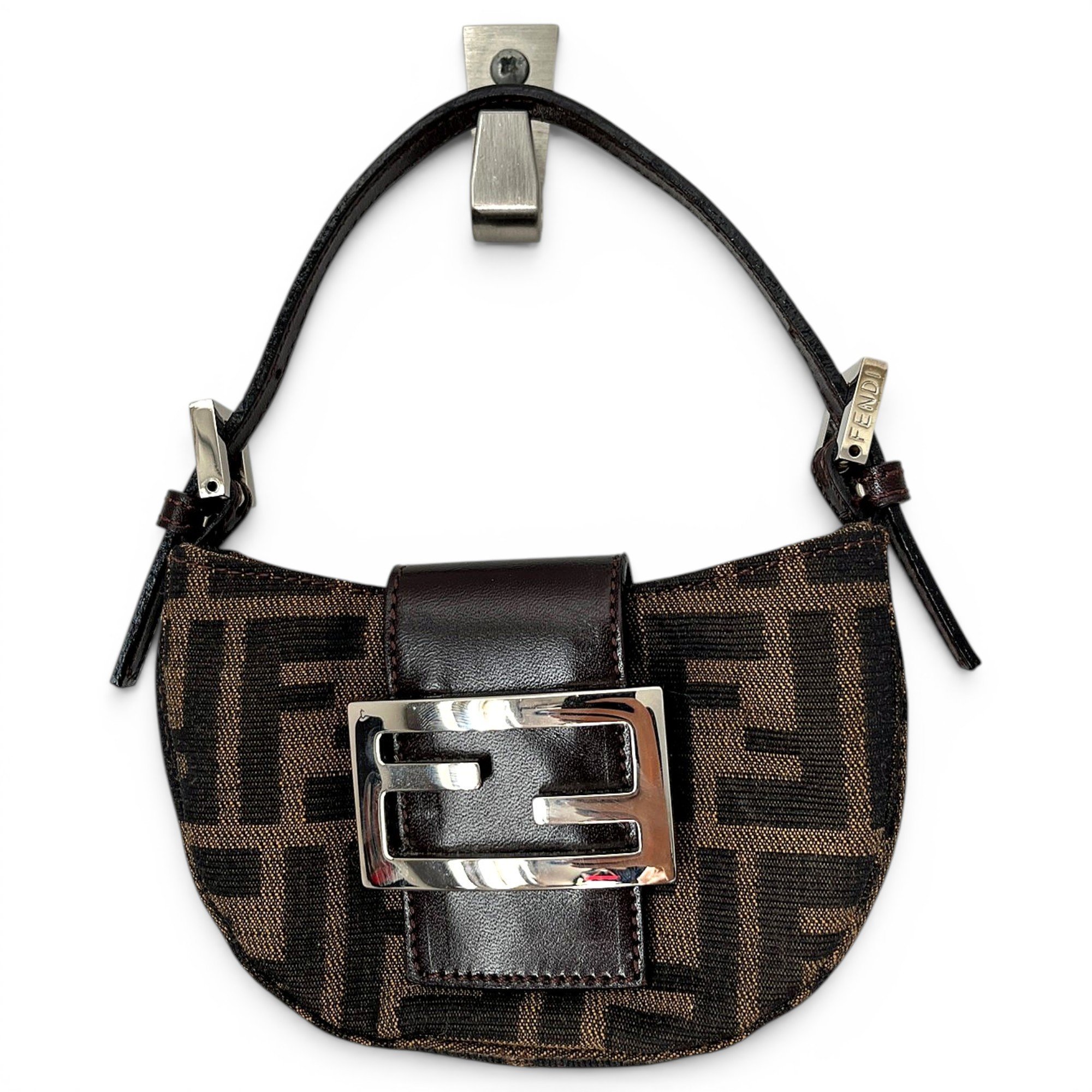 Croissant Vintage cloth handbag