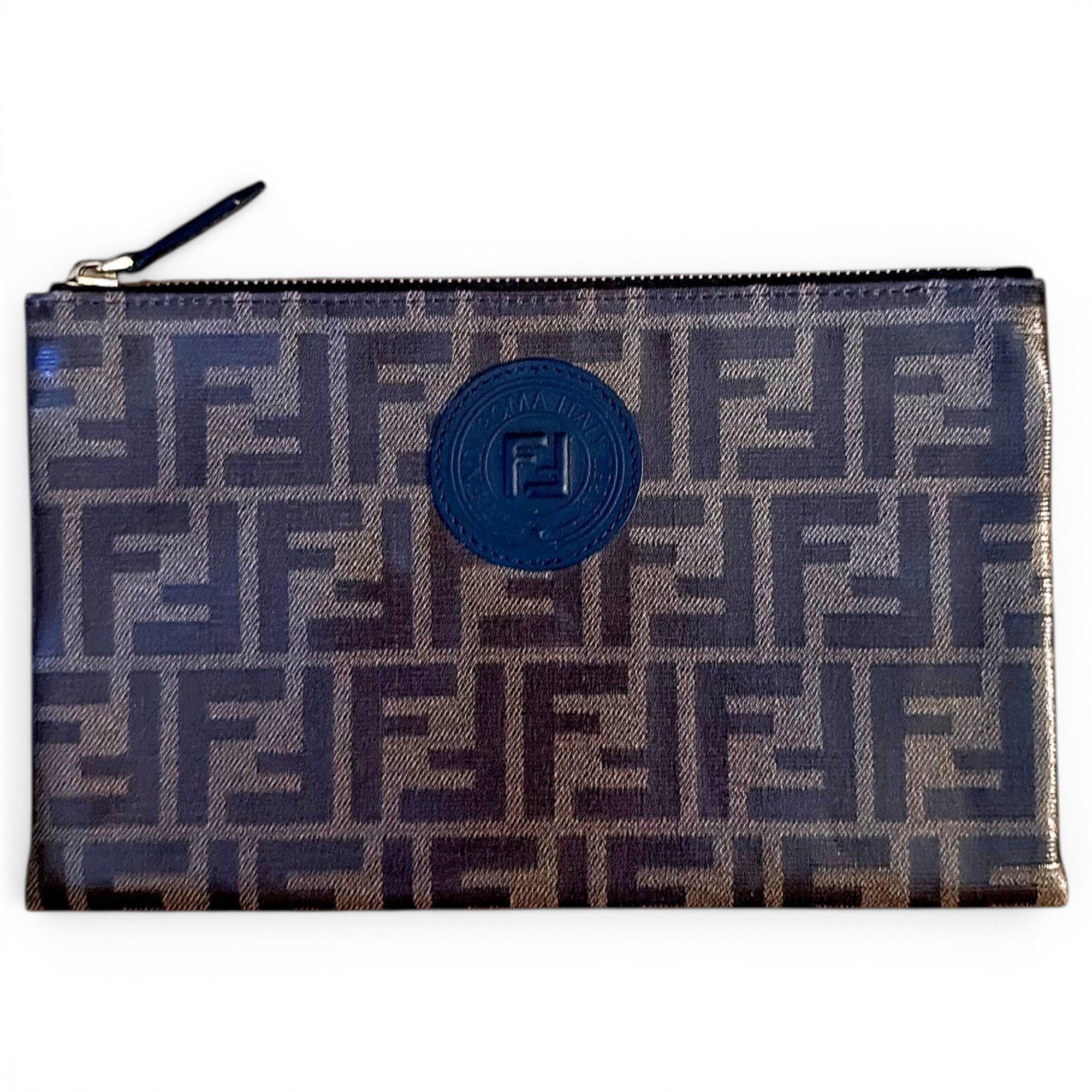 Leather clutch bag