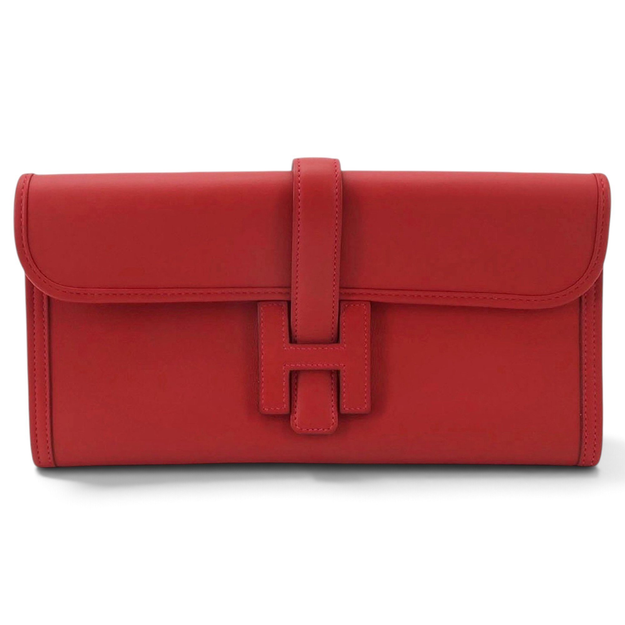 Jige leather clutch bag