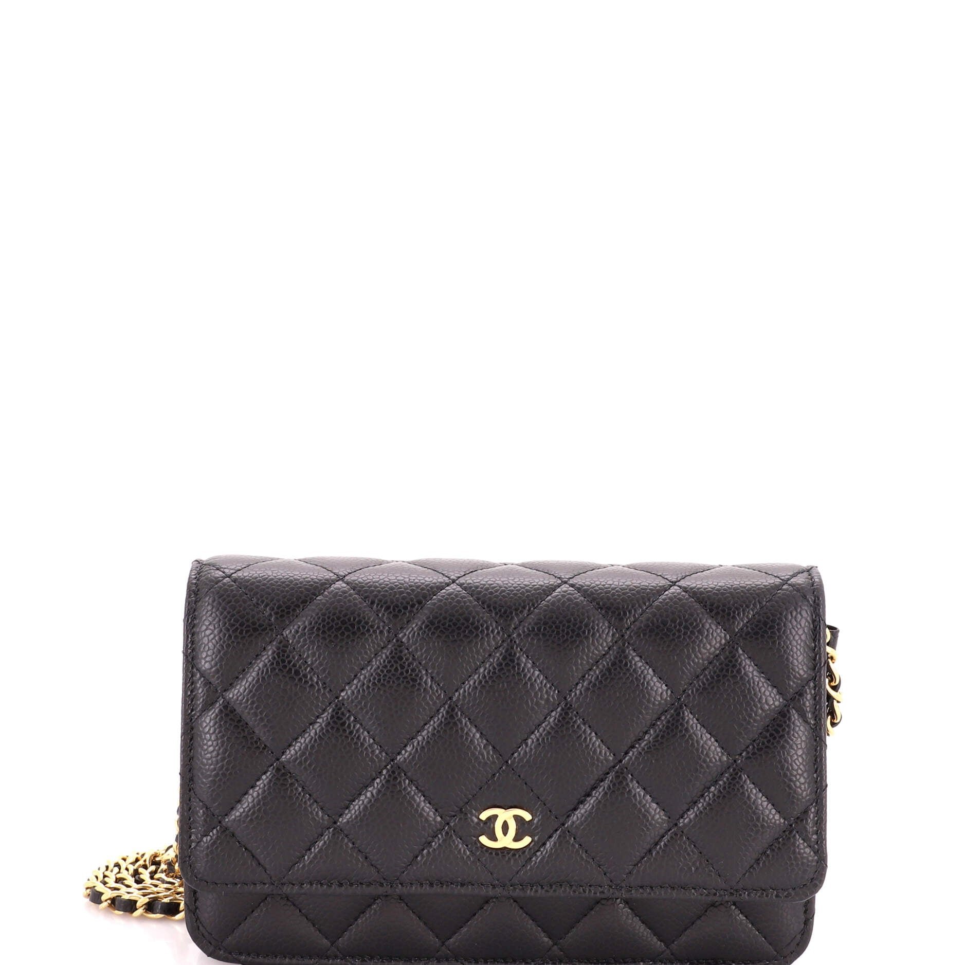Wallet on Chain Quilted Caviar