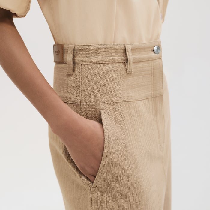 Beige Albâtre Long Skirt