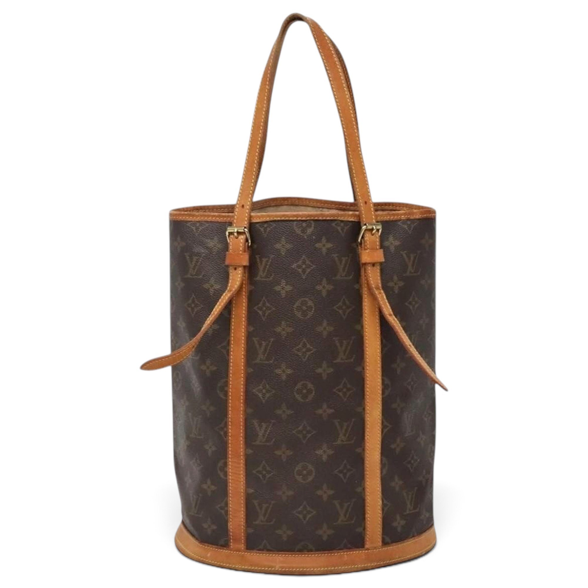 Bucket leather handbag