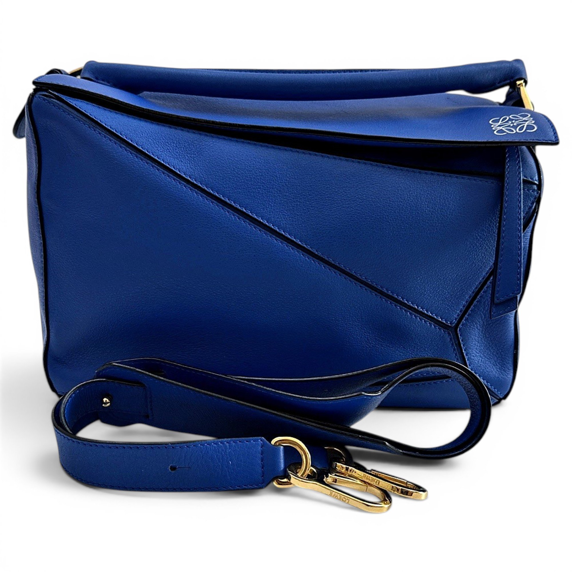 Puzzle leather handbag