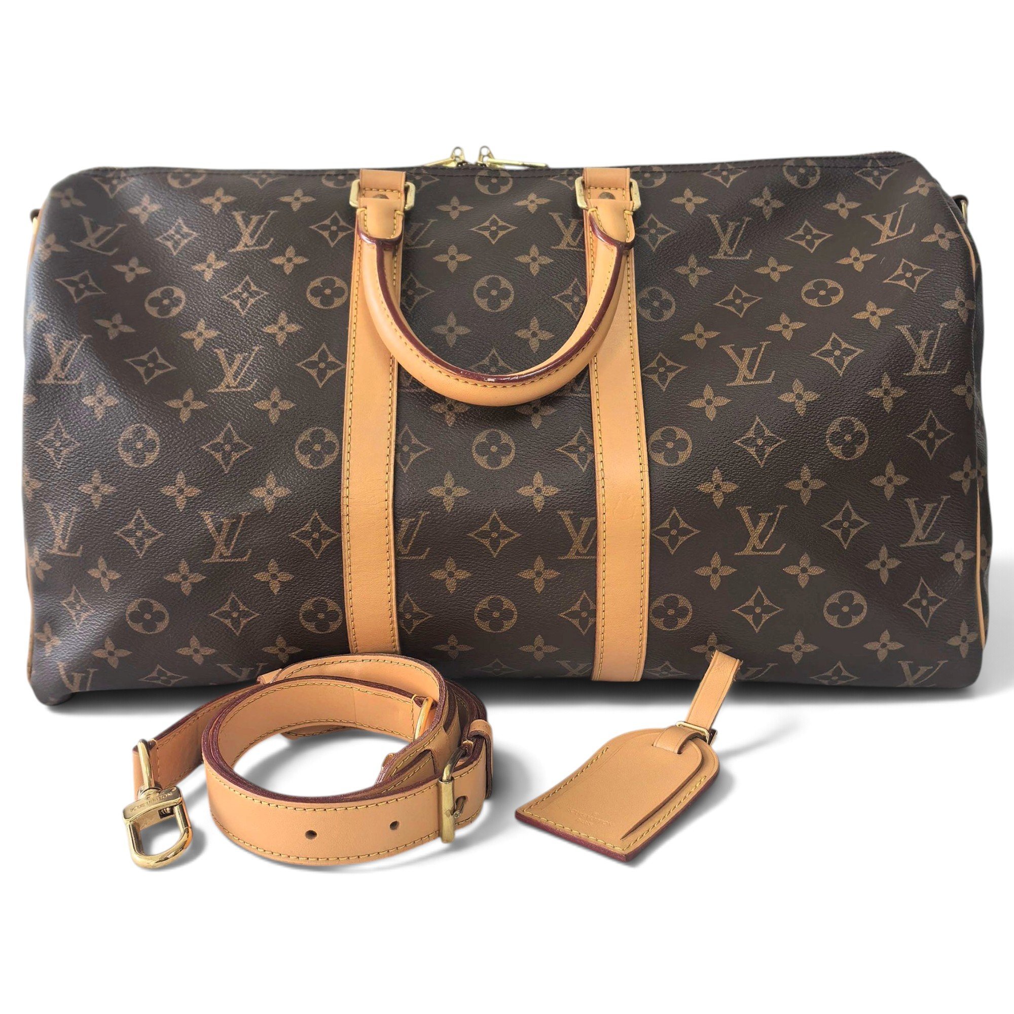Keepall leather travel bag