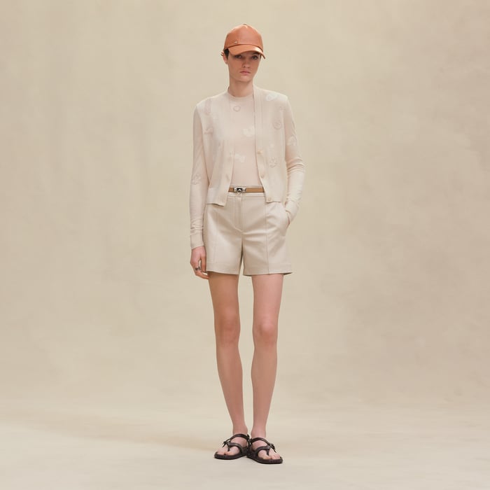 Beige Avoine Shorts