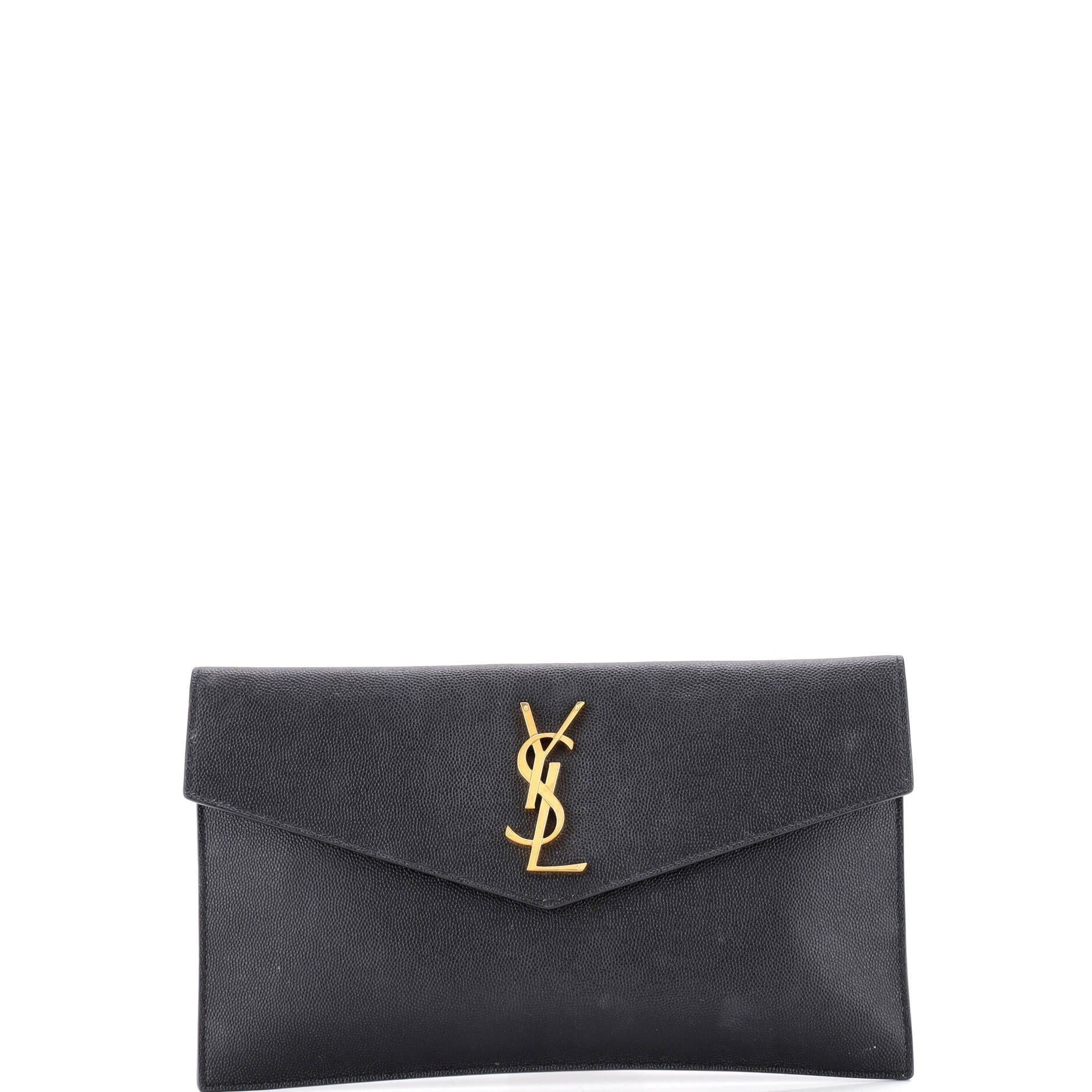 Leather clutch bag