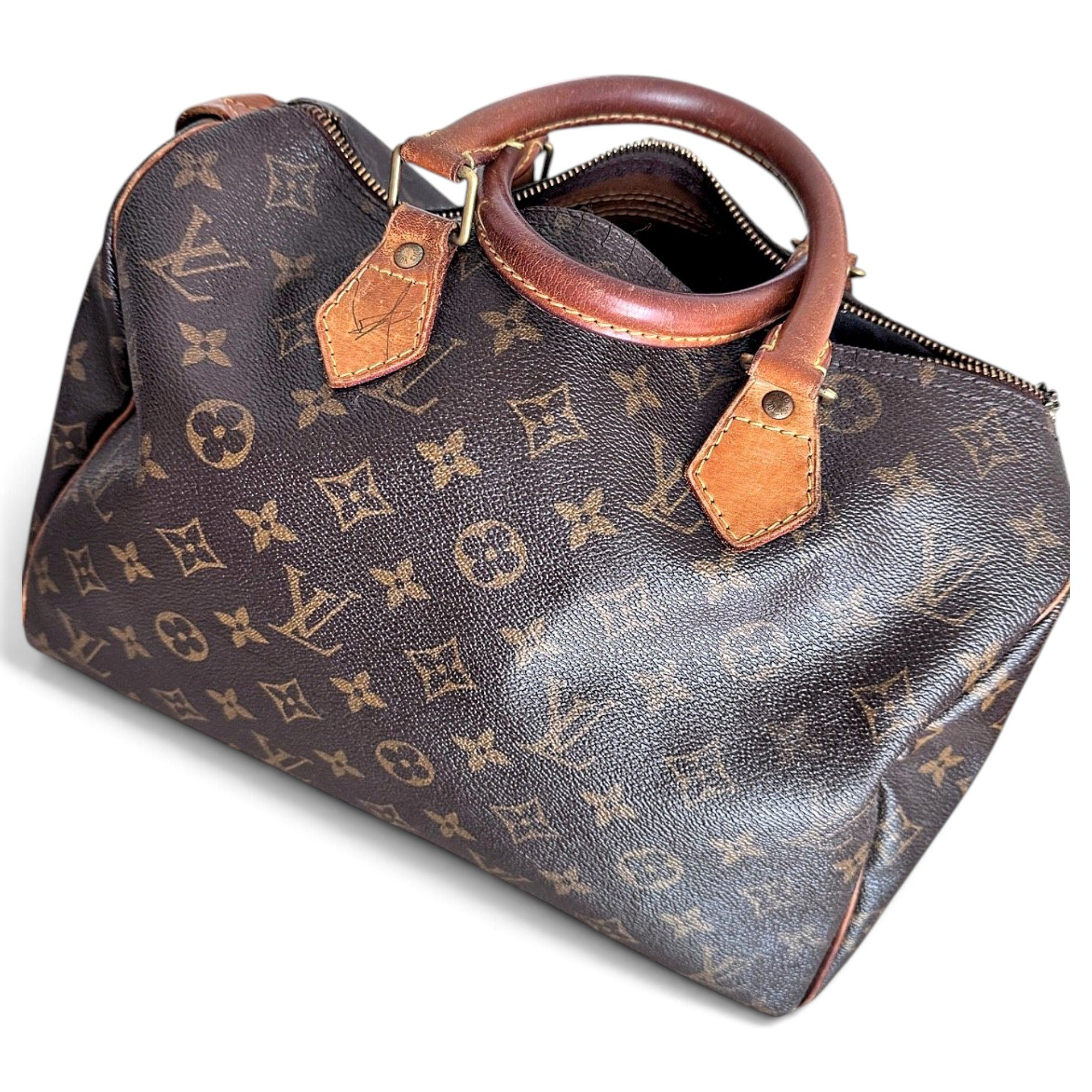 Speedy leather bowling bag