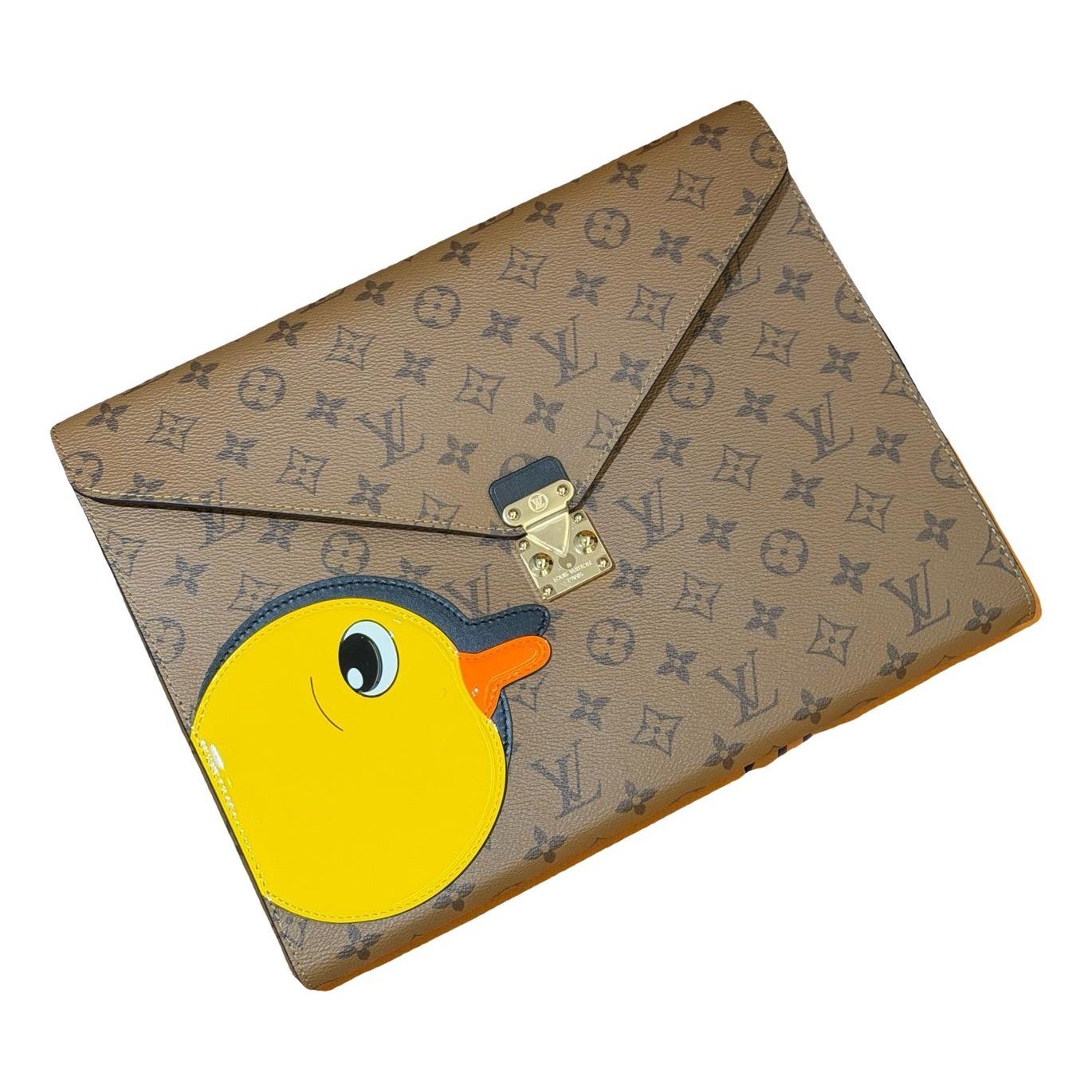 Leather clutch bag
